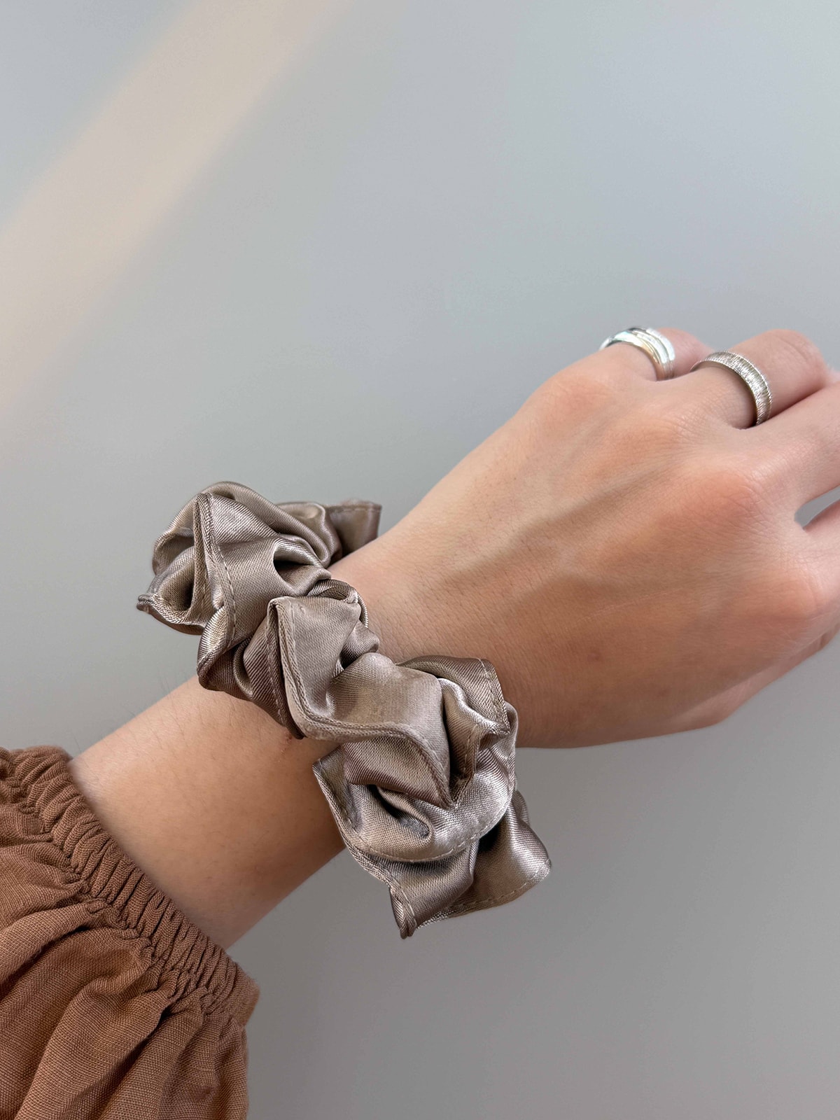 Cloud Satin Scrunchie