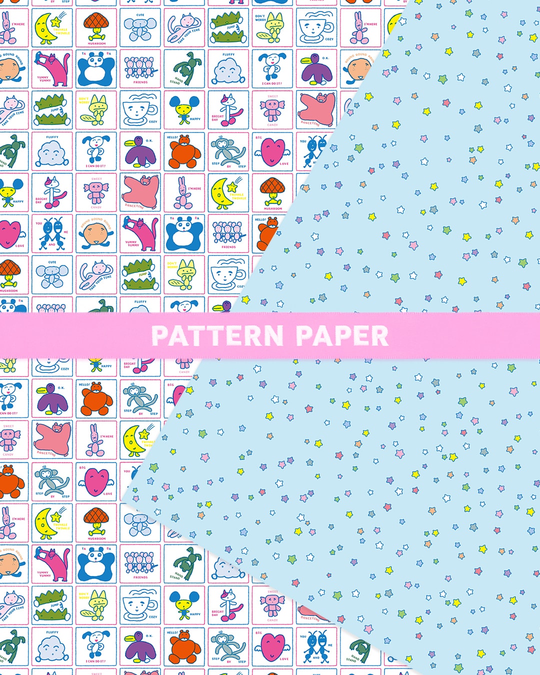 PATTERN PAPER 사각사각 친구들