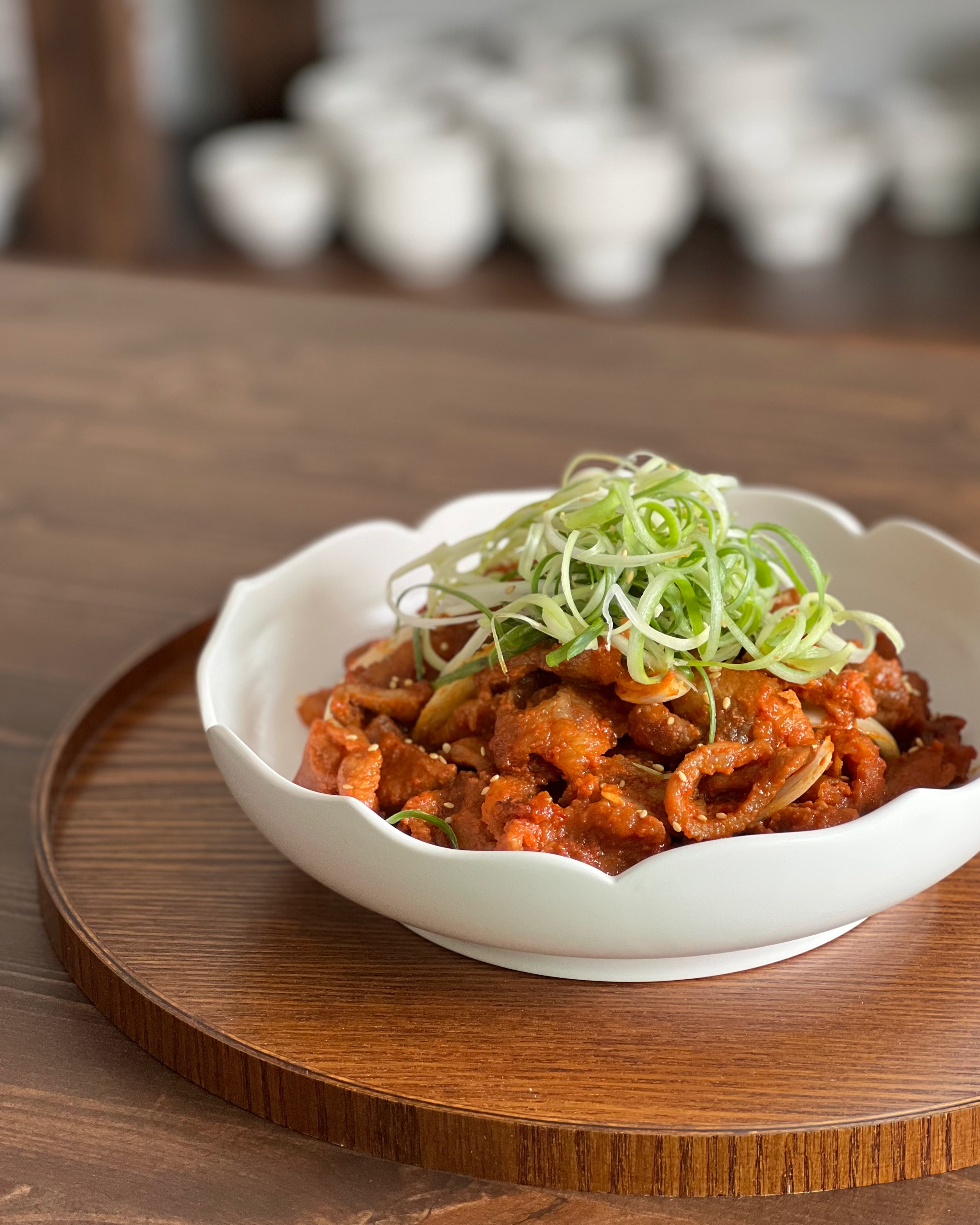 백자 꽃잎 메인접시 (대)