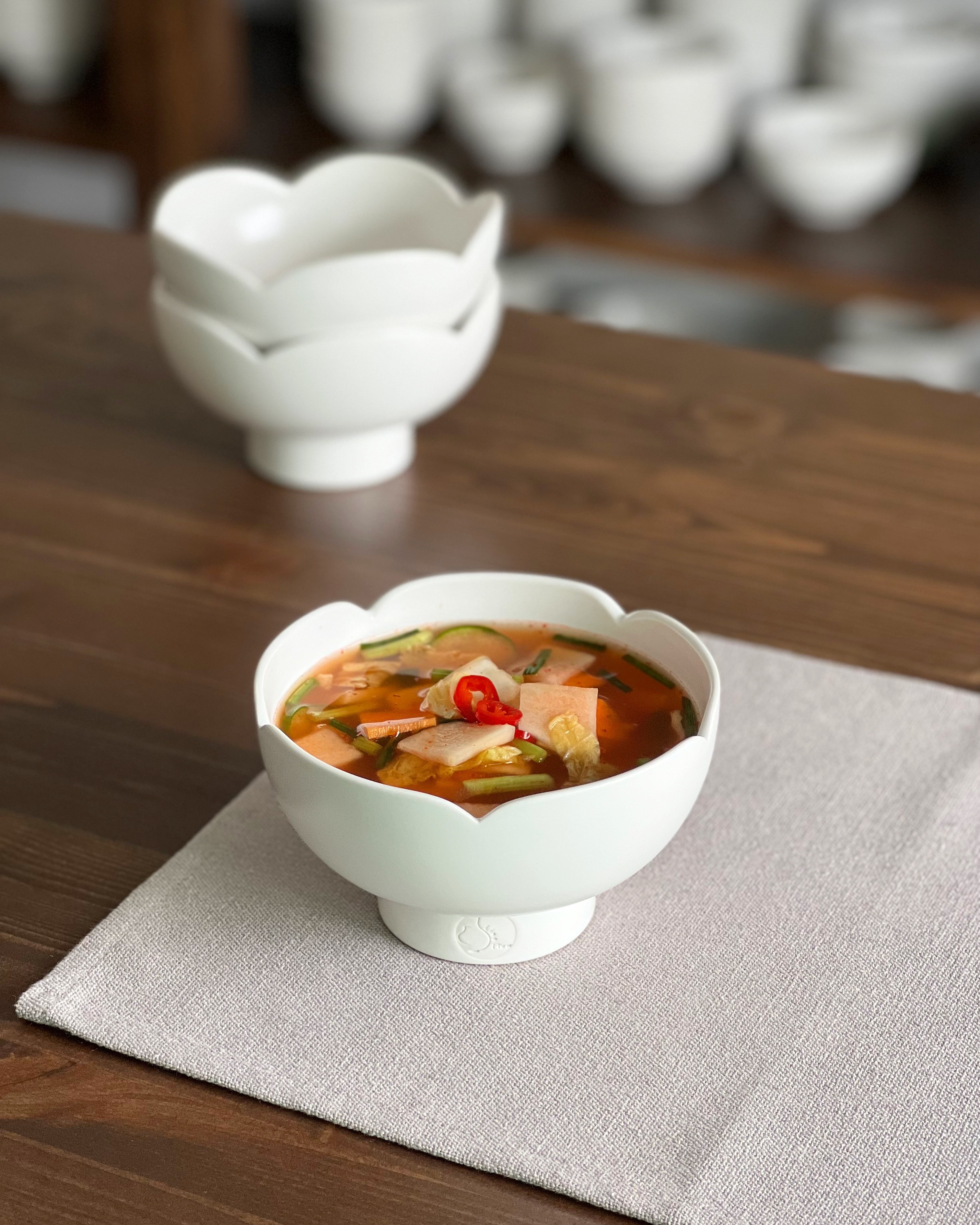 백자 꽃볼,오잎 반상기세트 (타입 선택)