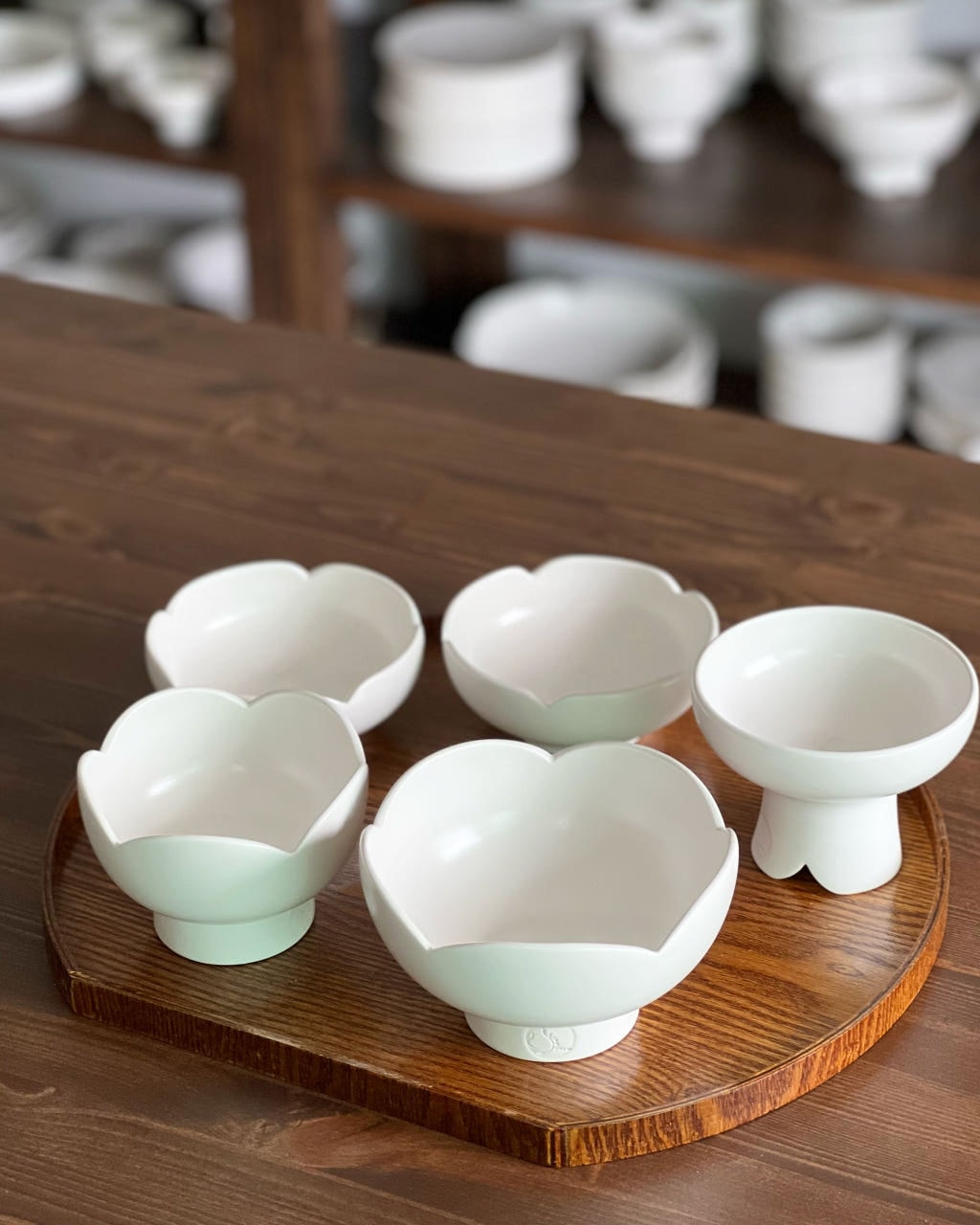 백자 꽃볼,오잎 반상기세트 (타입 선택)