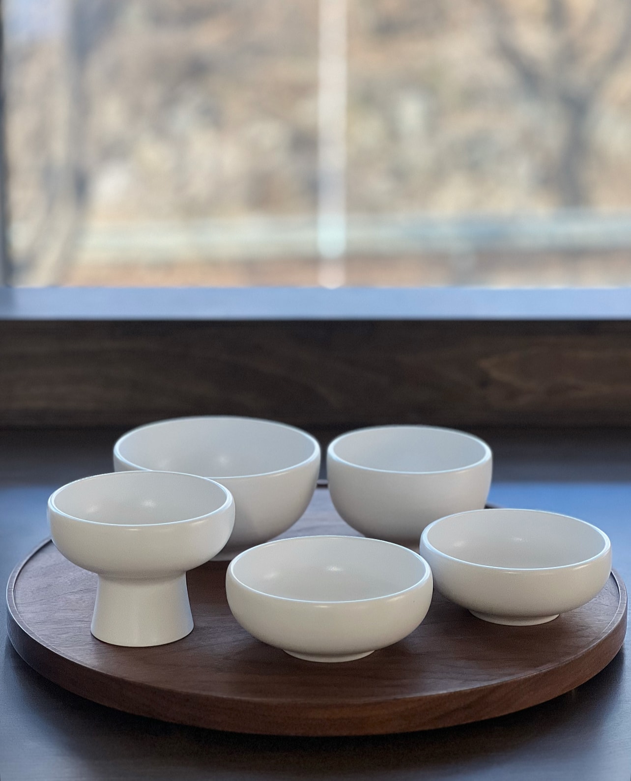 백자 라인 반상기 세트