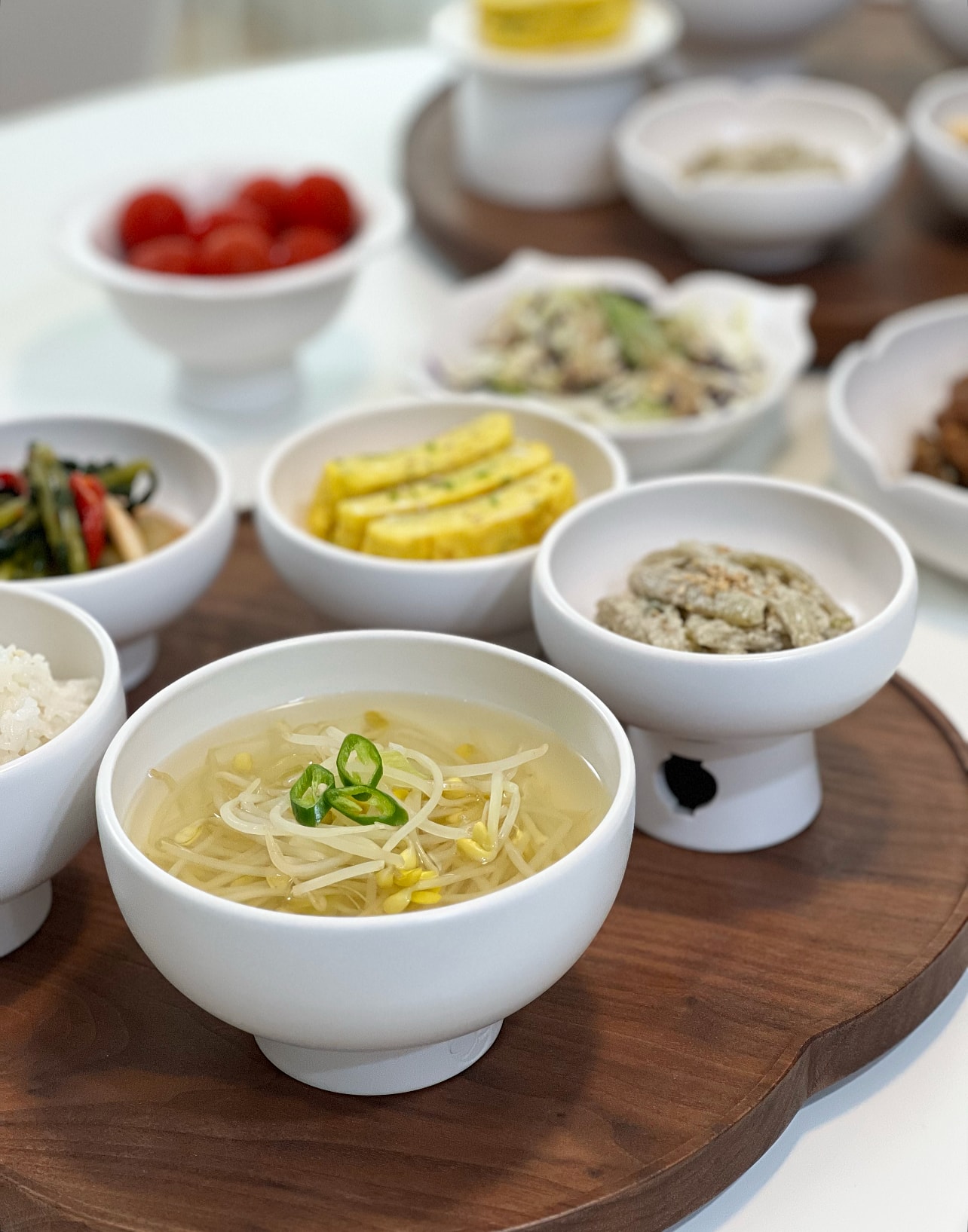 백자 높은굽 반상기 세트 (두가지 타입)