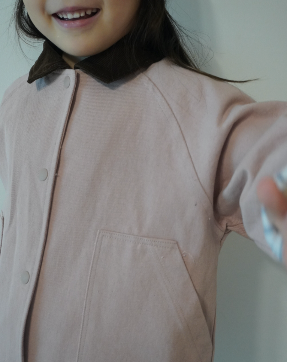 Atelier Work Jacket - Dusty Pink & Brown