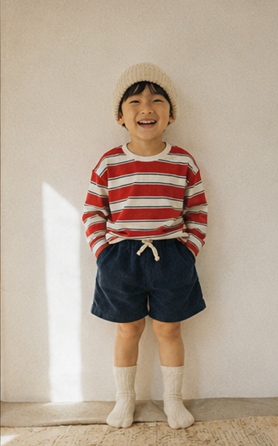 Rory Stripe Tee - Red