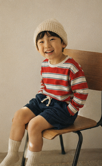 Rory Stripe Tee - Red