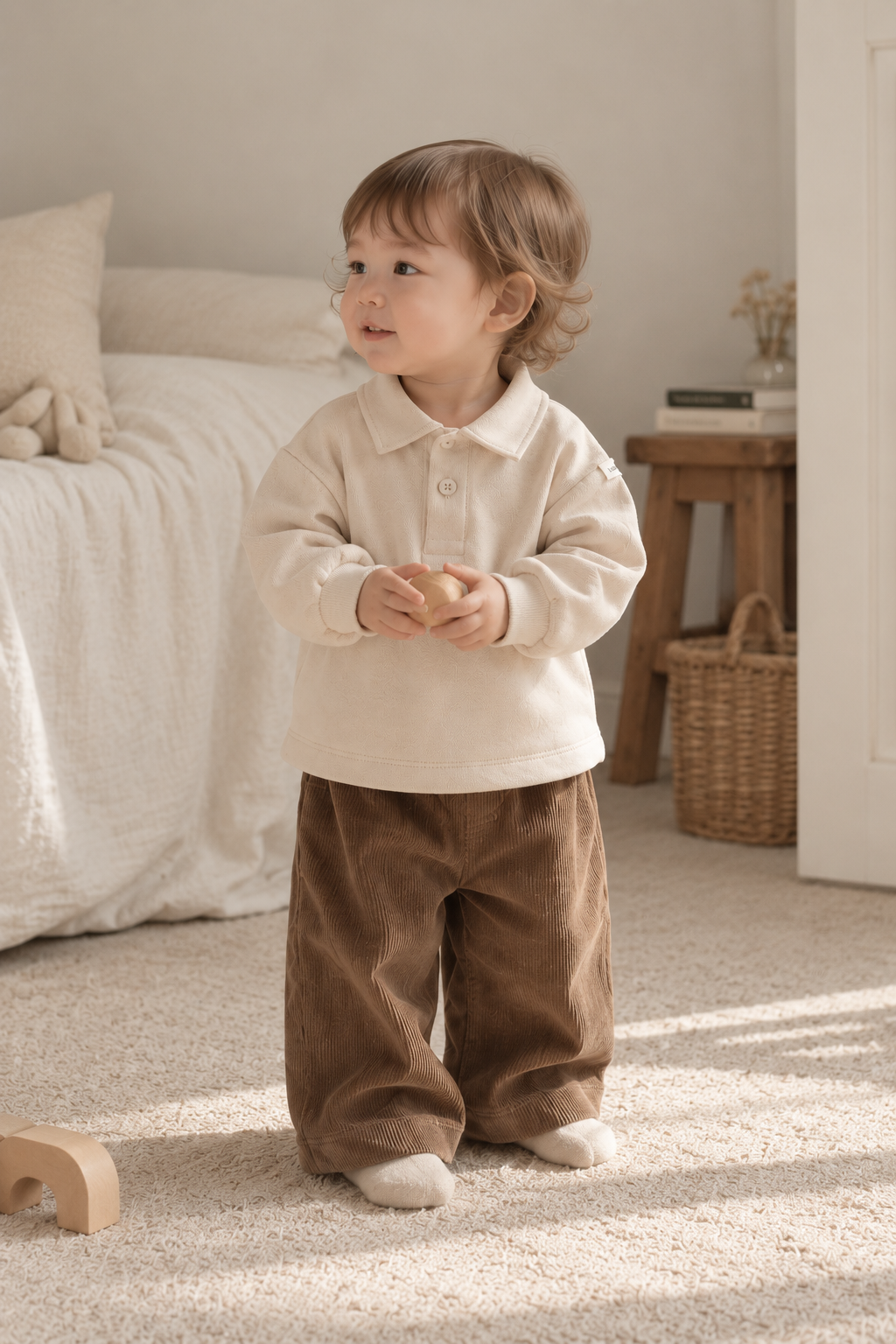 Sunday Polo Sweatshirt - Almond