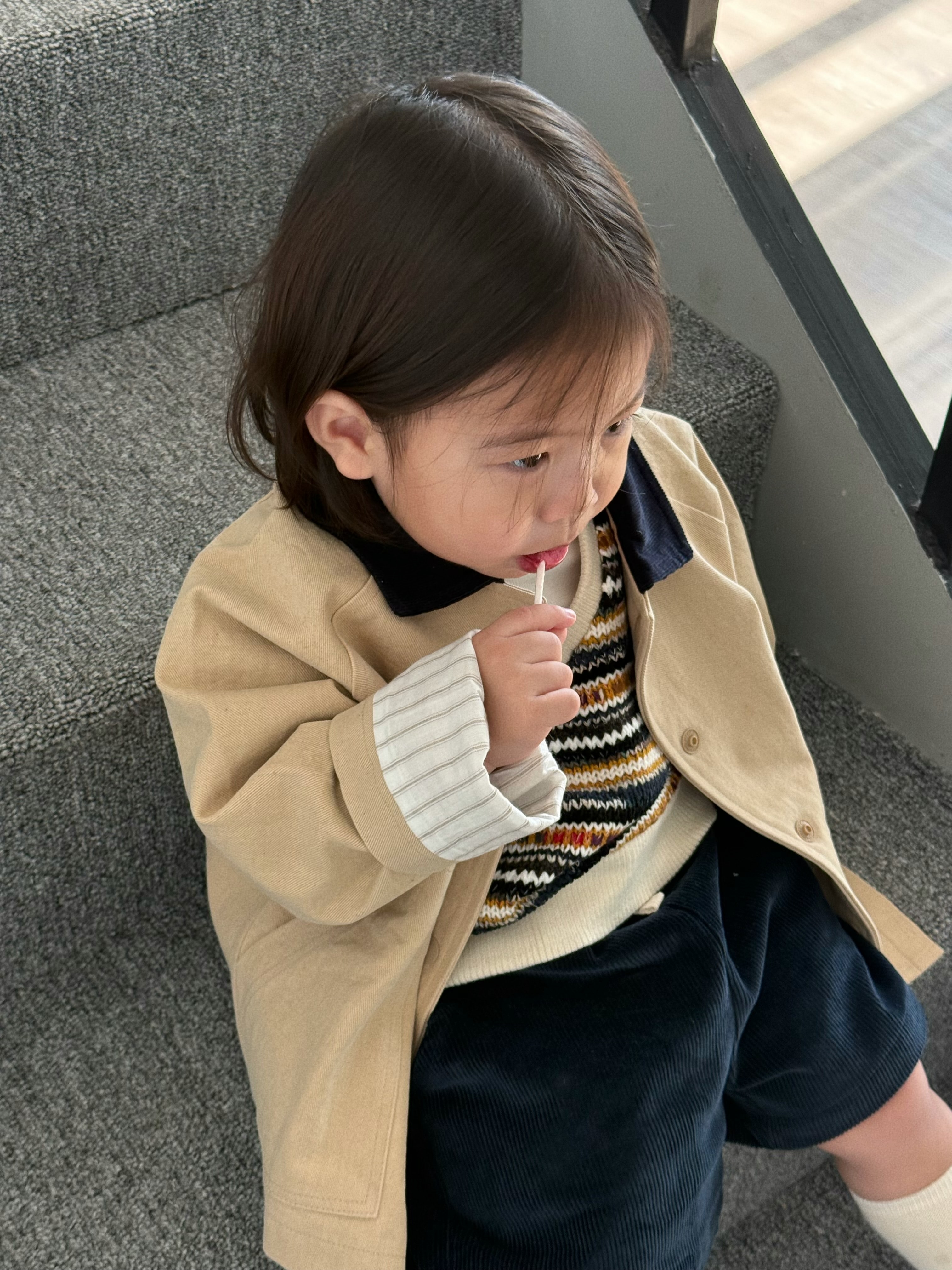 Atelier Work Jacket - Oatmeal & Navy