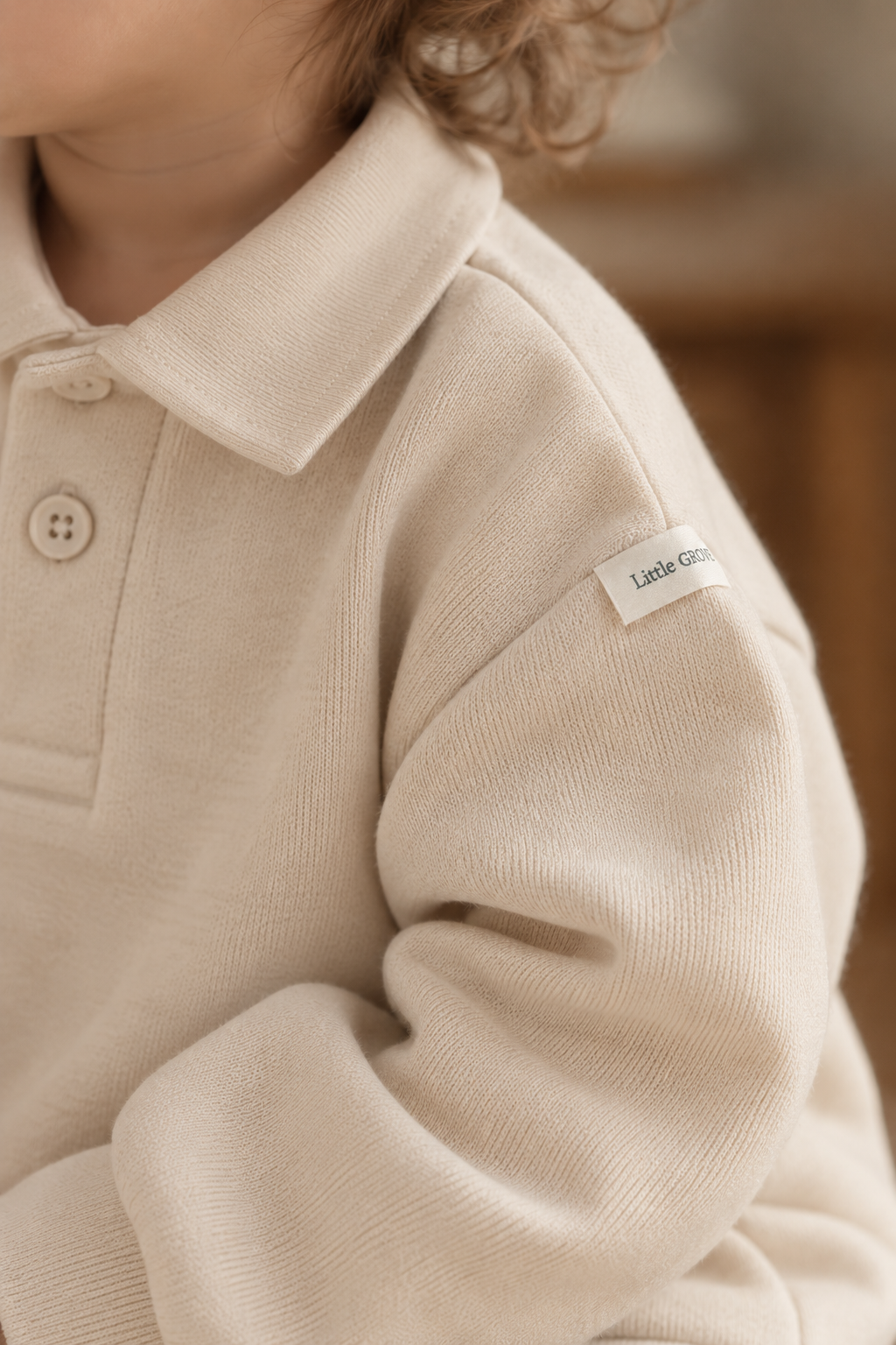 Sunday Polo Sweatshirt - Almond