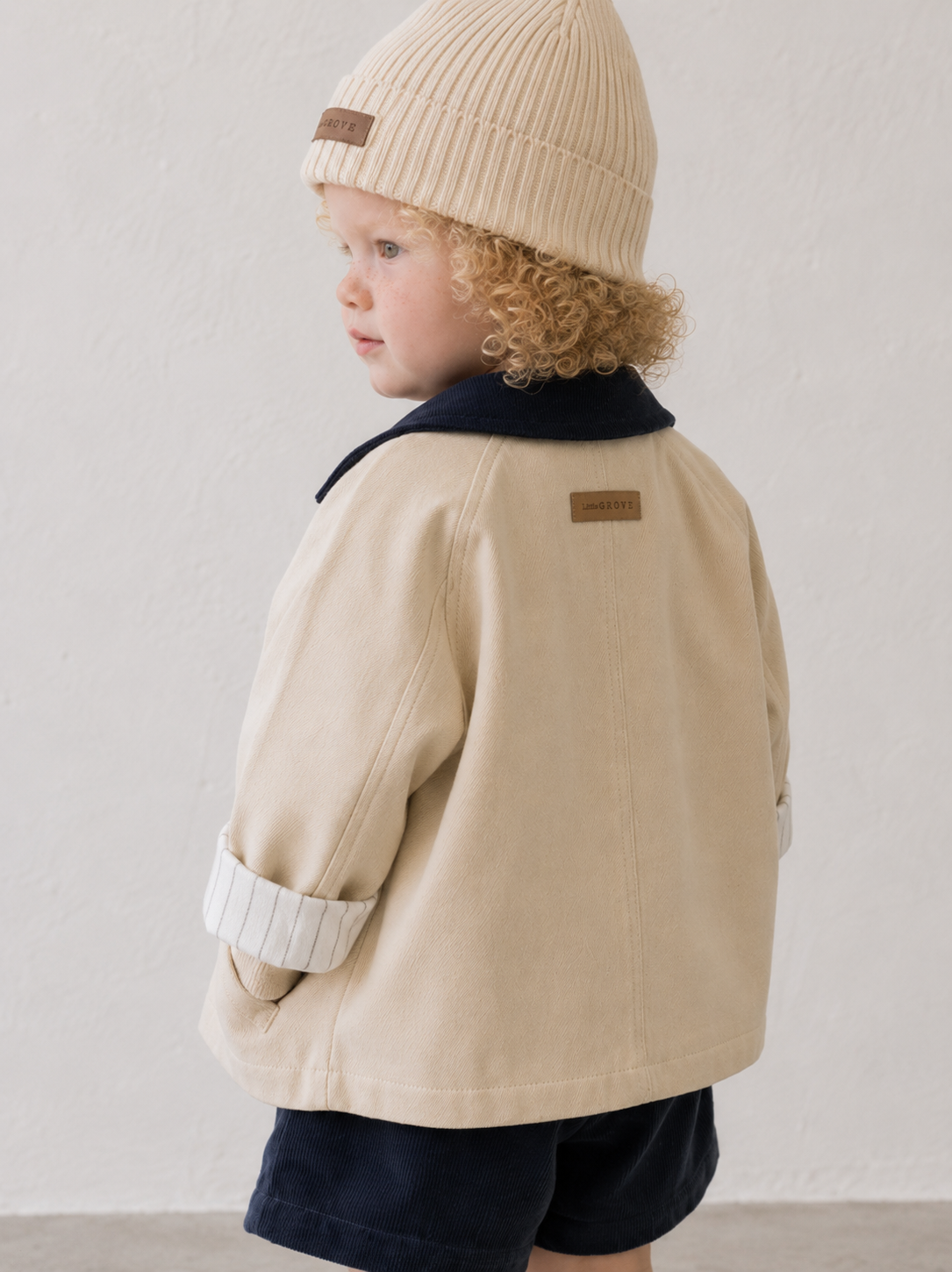 Atelier Work Jacket - Oatmeal & Navy