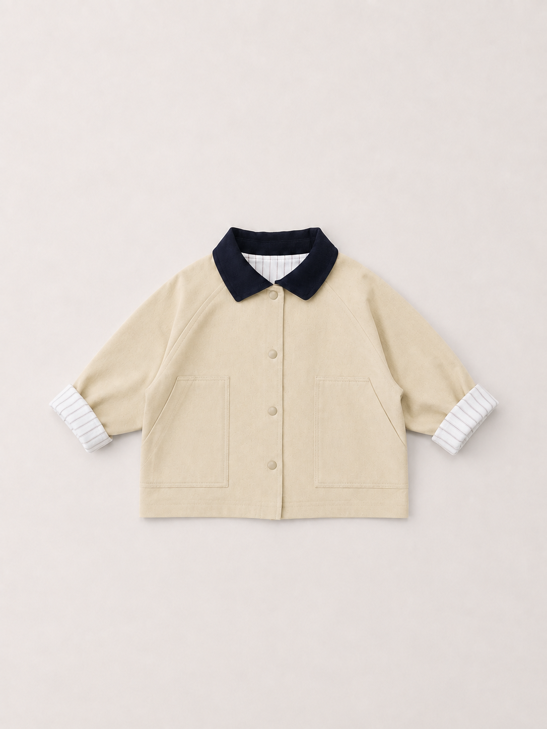 Atelier Work Jacket - Oatmeal & Navy