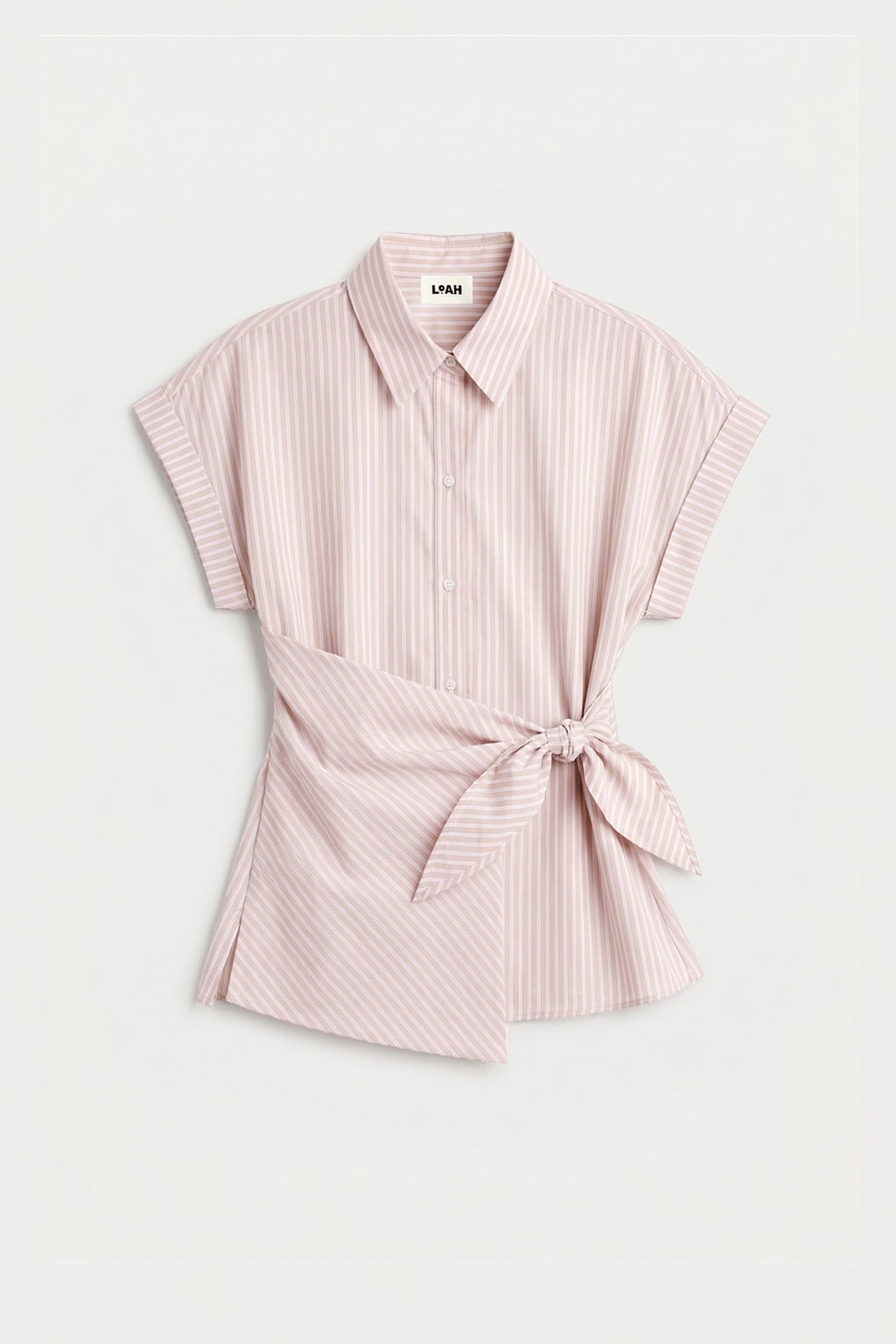 [Re-stock] W'S STRIPE WAIST-TIE BLOUSE (Adult)