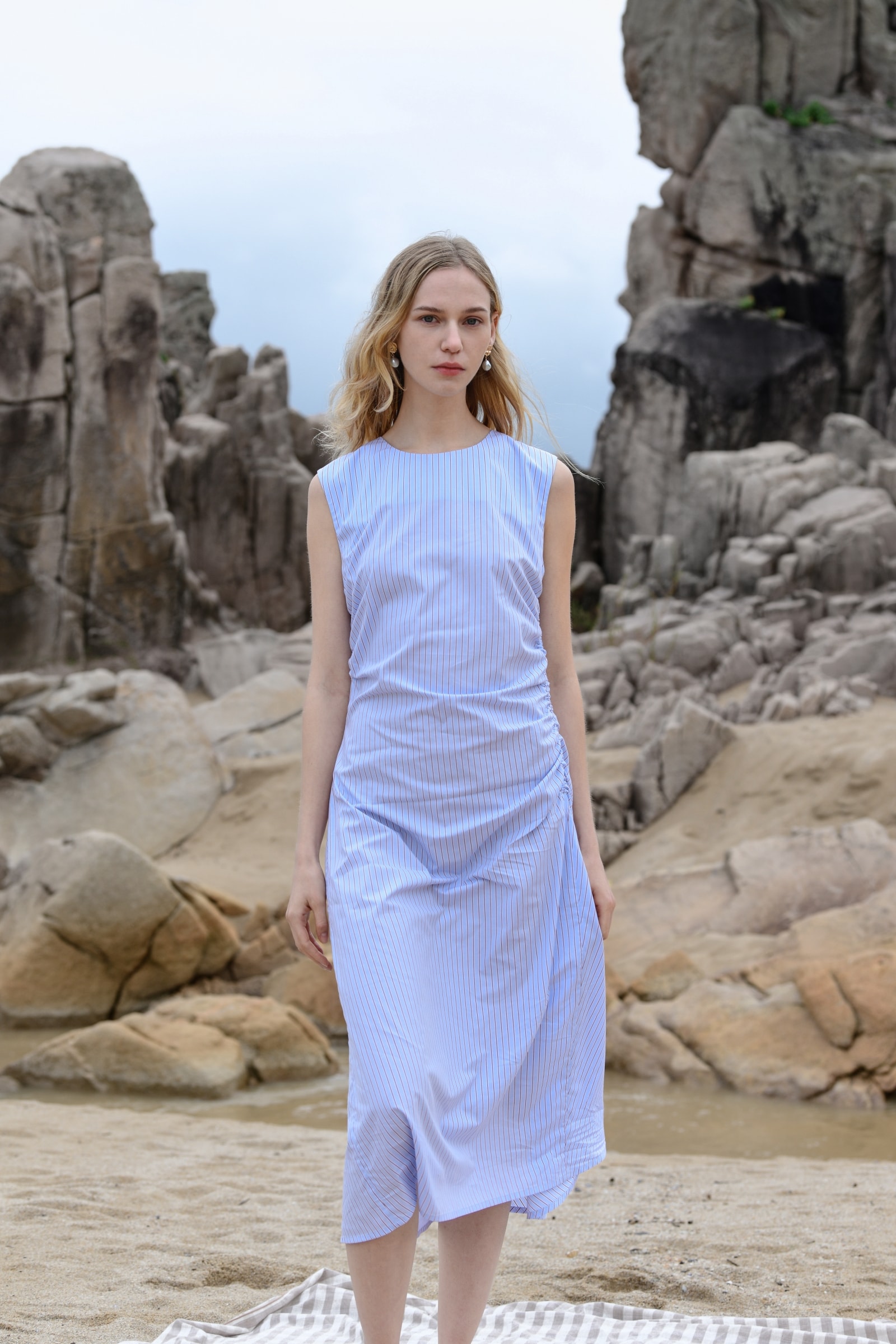 [Re-stock] W'S SIDE SHIRRING DRESS (성인용)