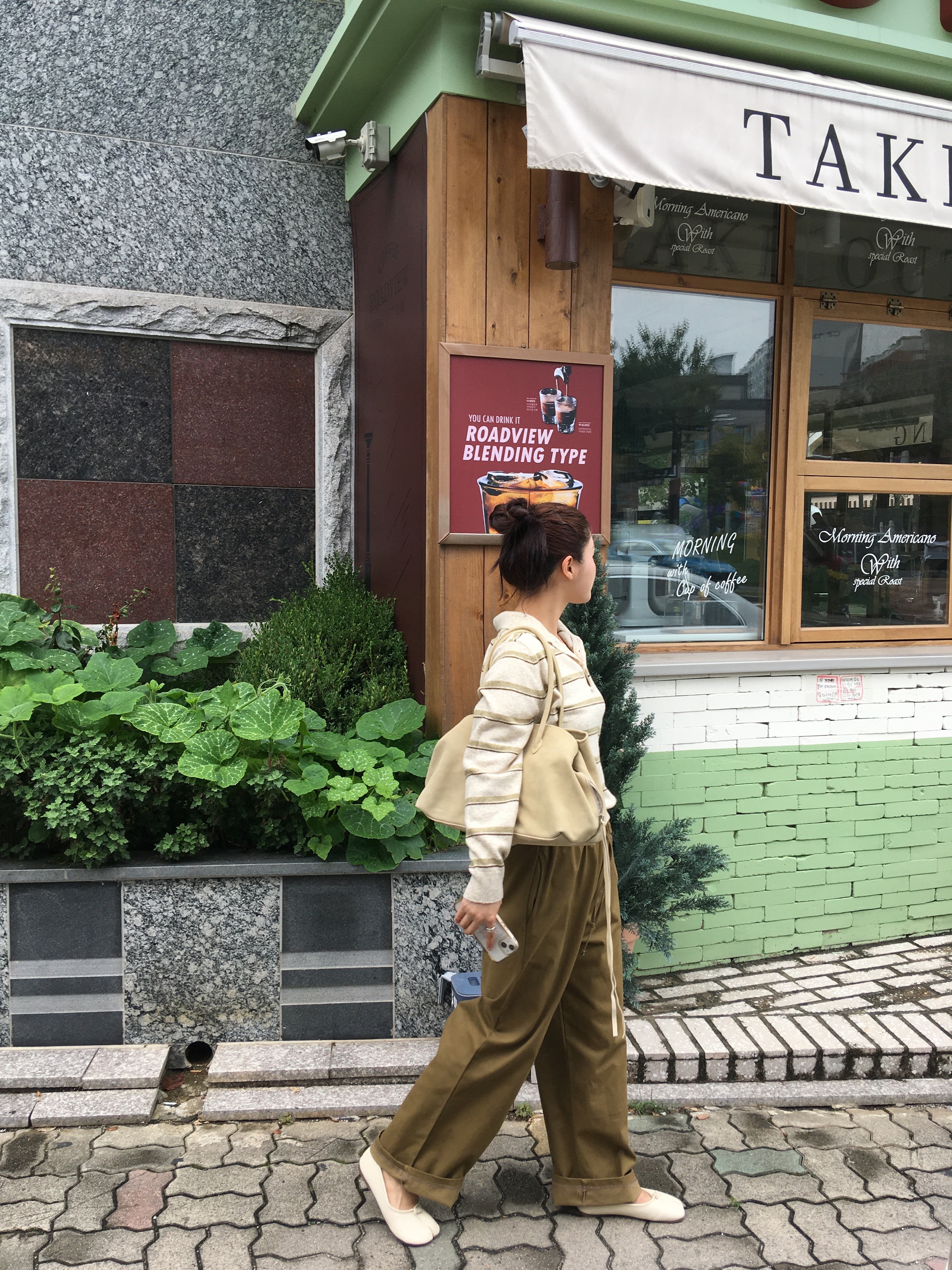 캐디 밴딩 코튼 와이드 데일리 팬츠 (4col) / 베이지