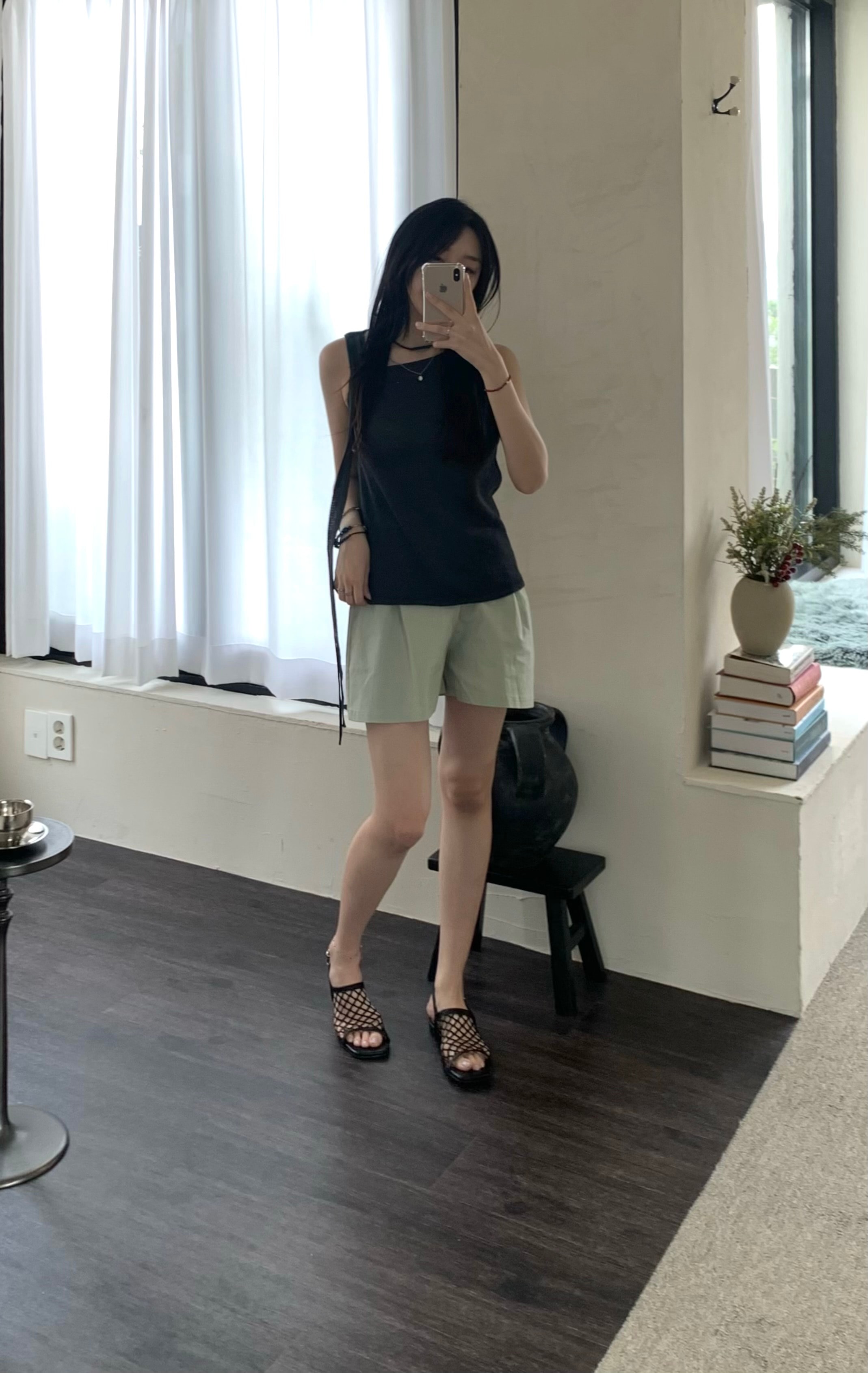 3부린넨스판팬츠