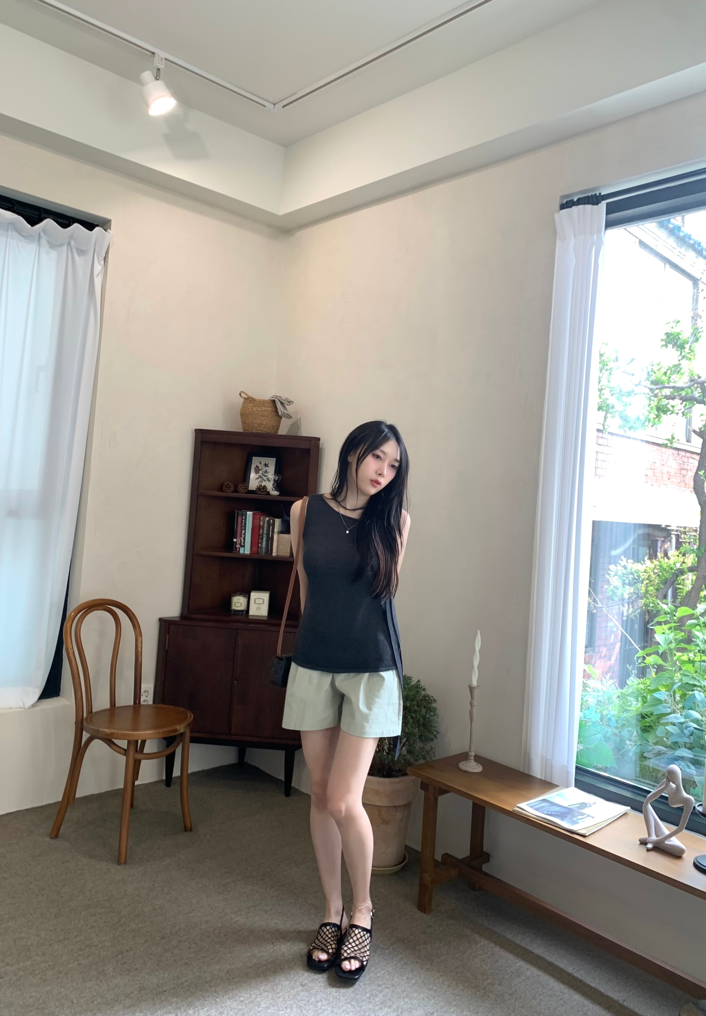 3부린넨스판팬츠