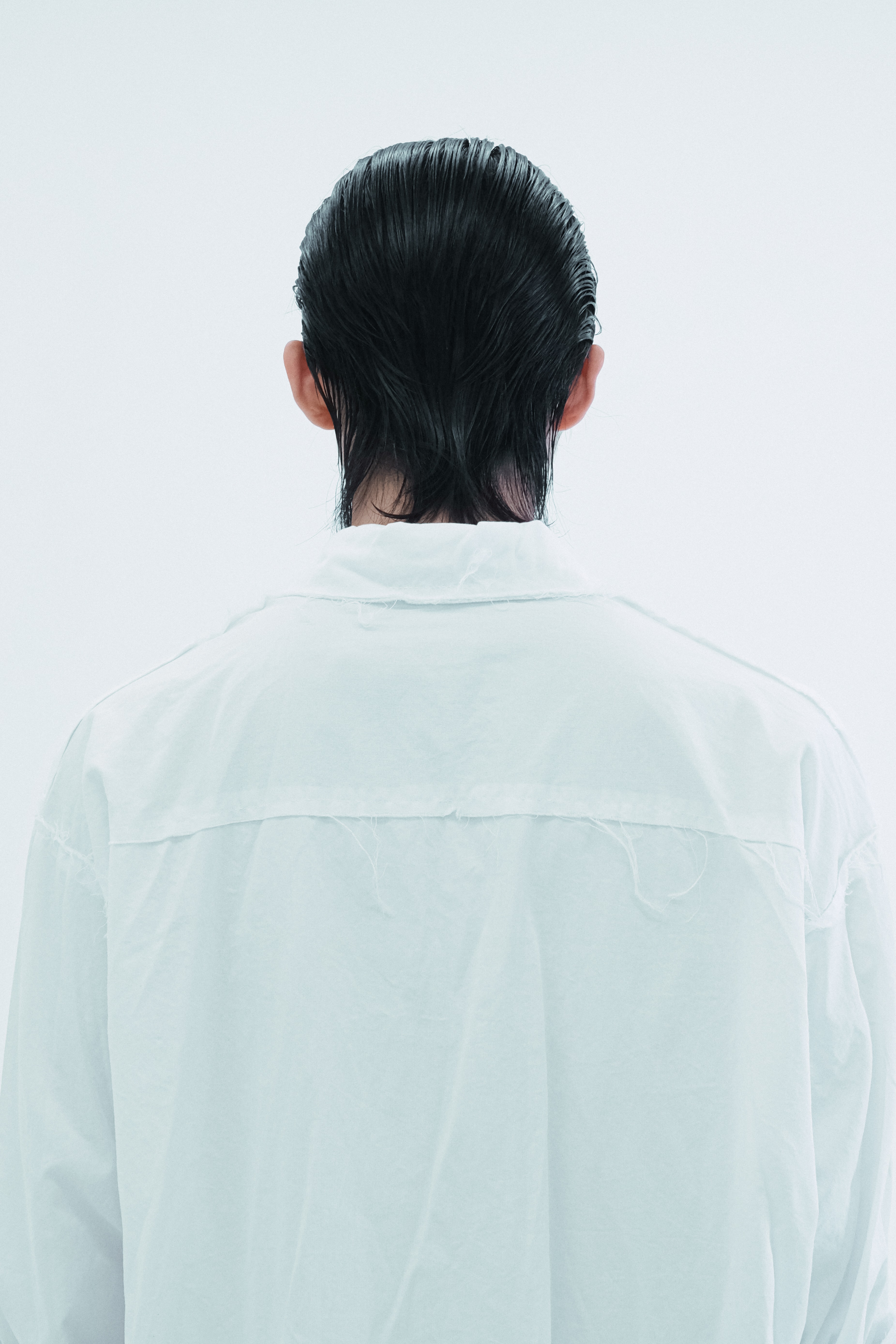Raw-Edge Oversized Shirt