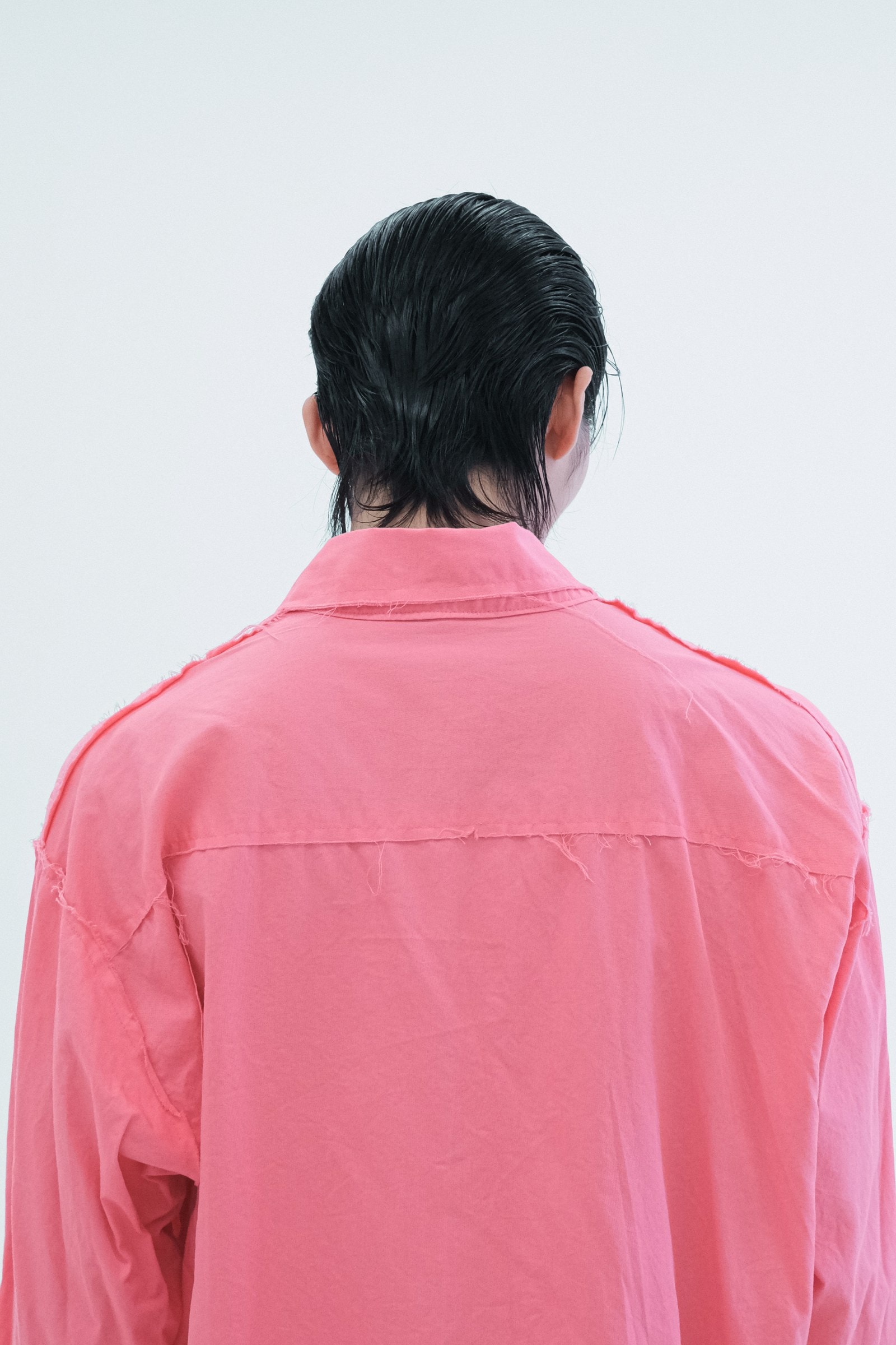 Raw-Edge Oversized Shirt