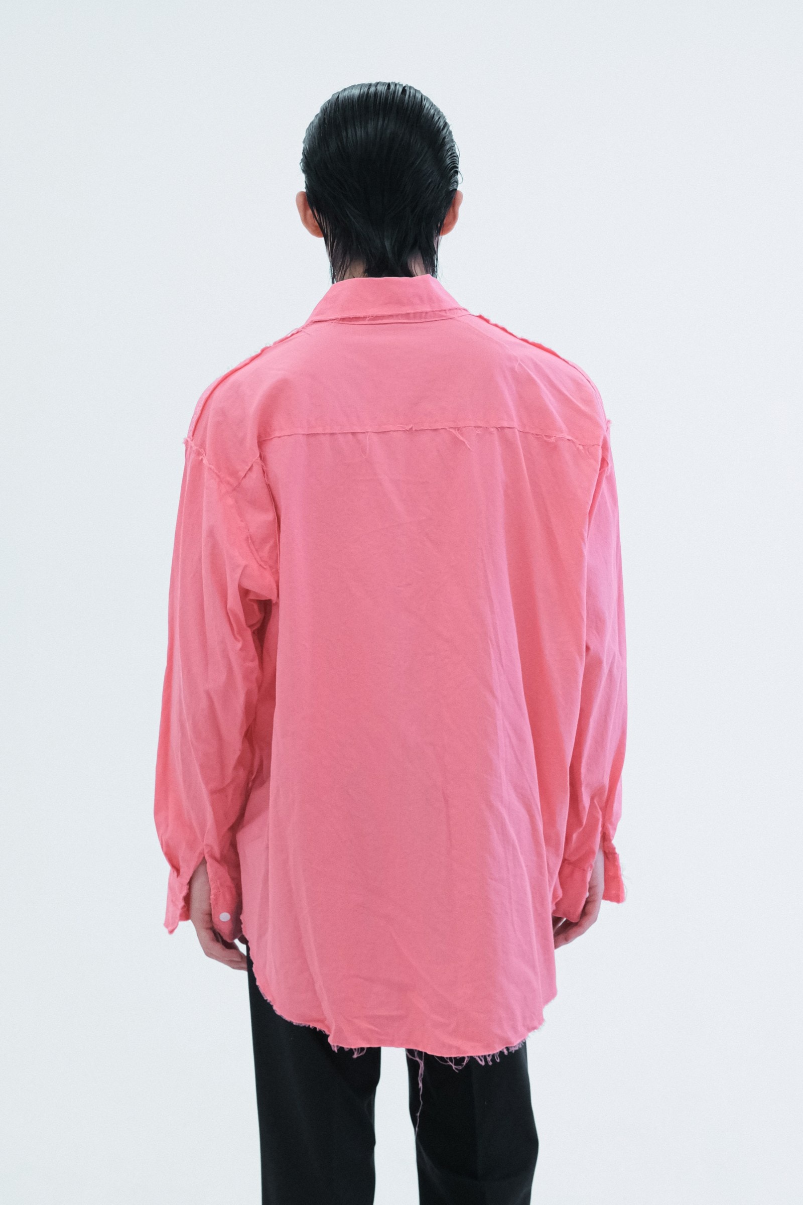 Raw-Edge Oversized Shirt