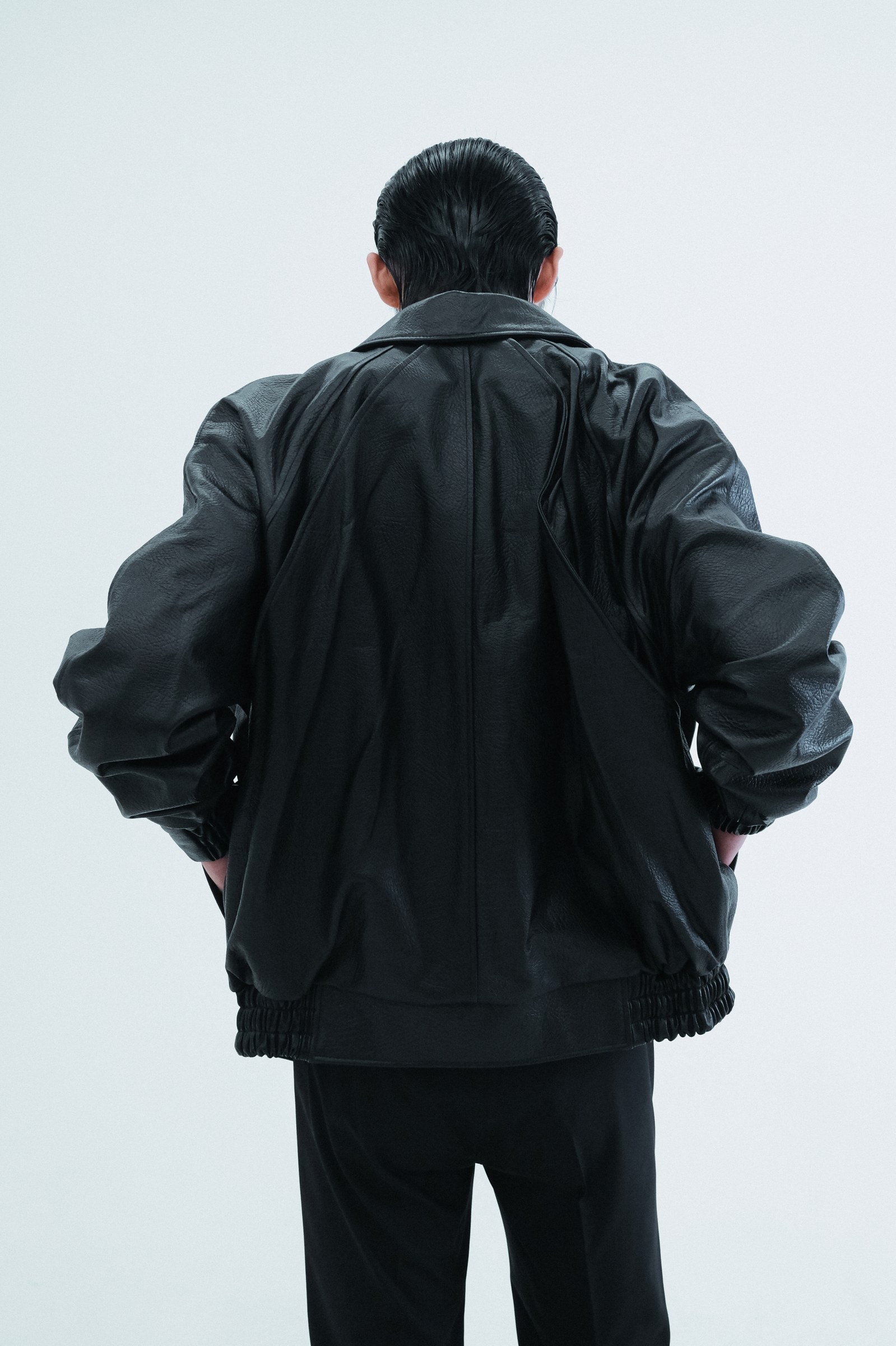 Leather Raglan Oversized Jumper