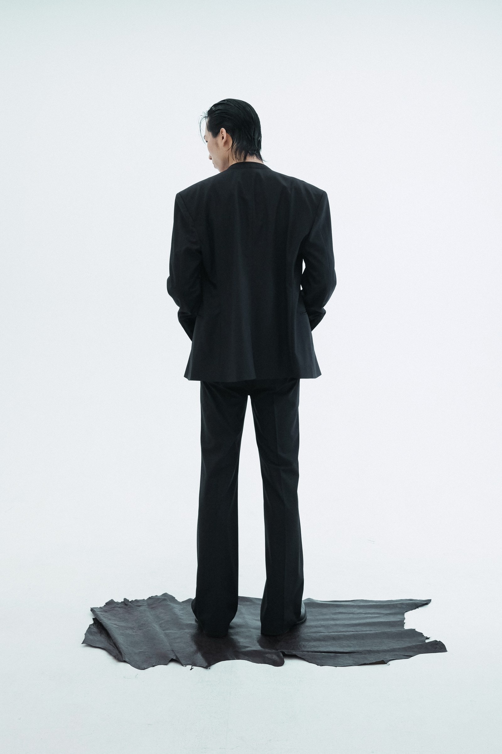 Worsted Slim-Waist Zip-Up Jacket