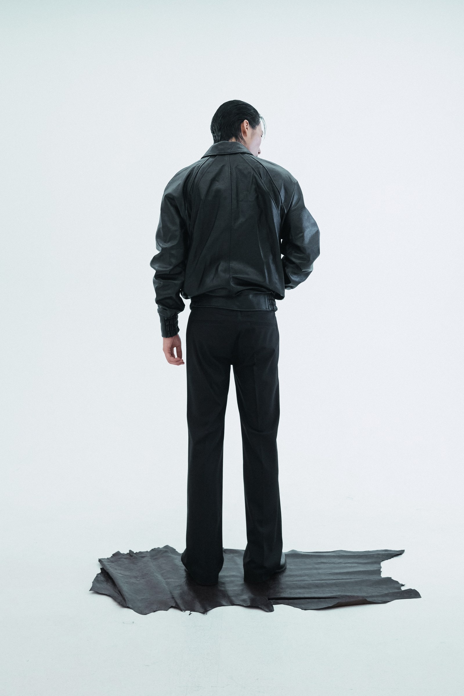 Leather Raglan Oversized Jumper
