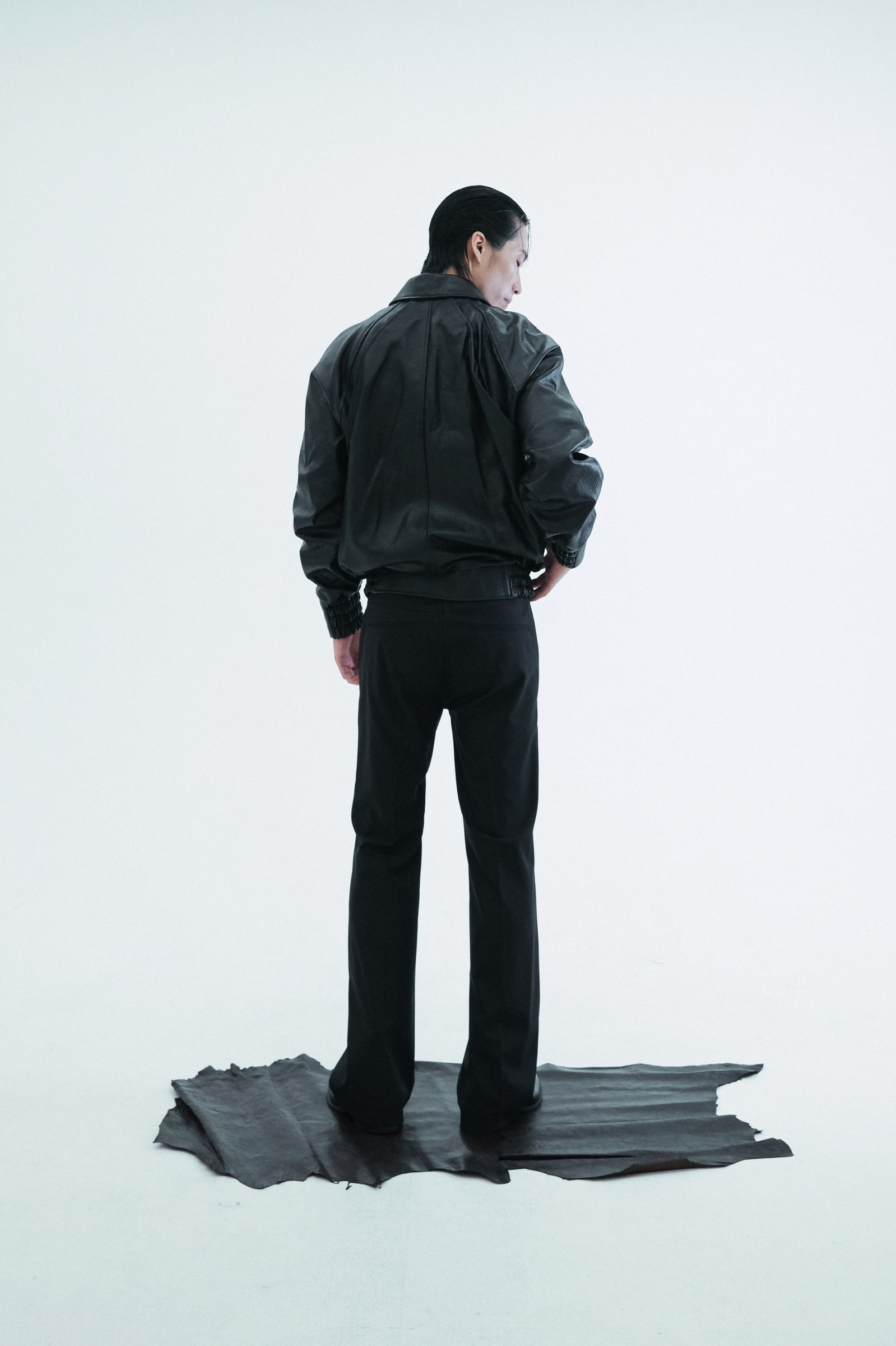Leather Raglan Oversized Jumper