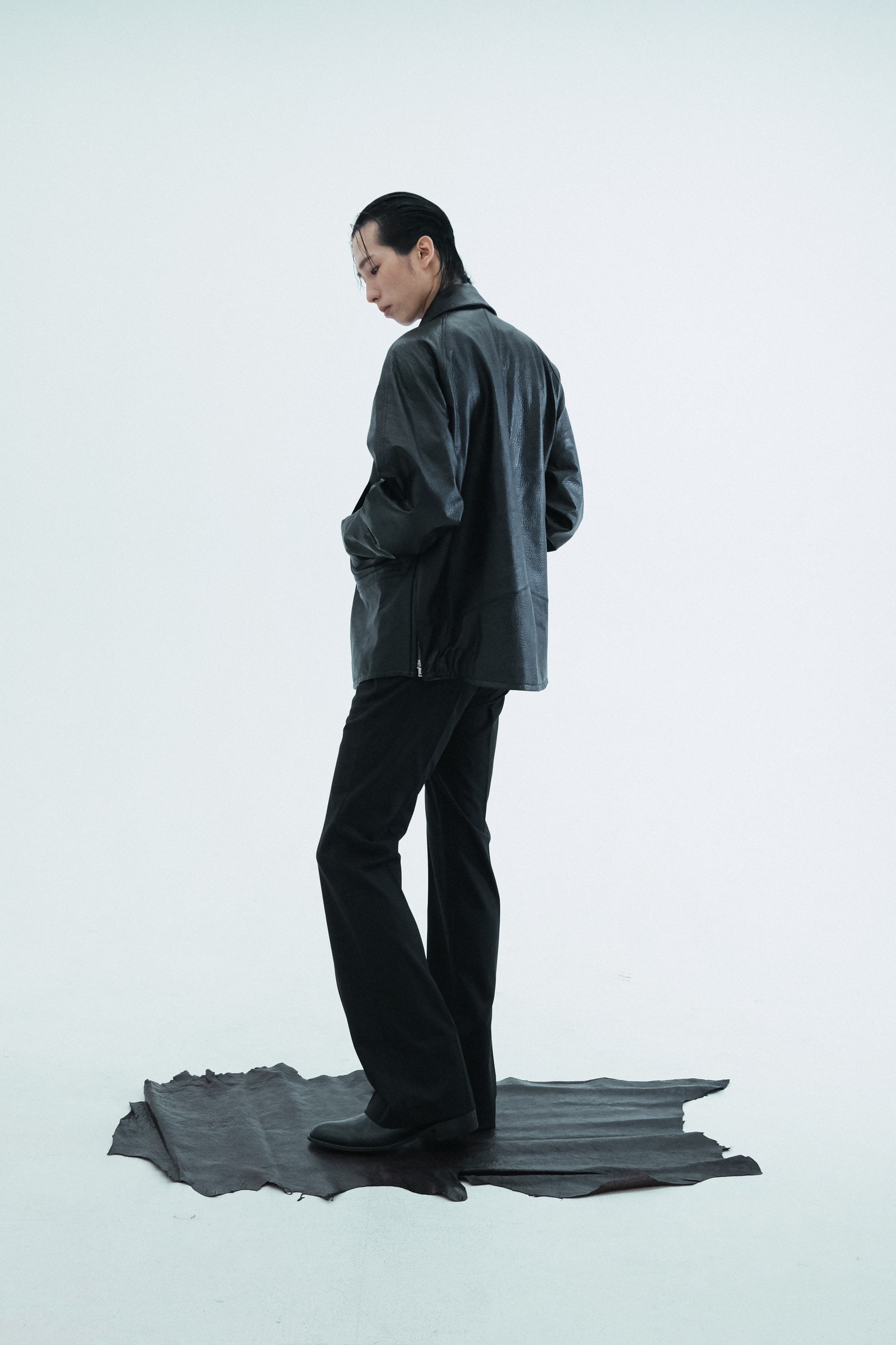 Leather Oversized Jacket