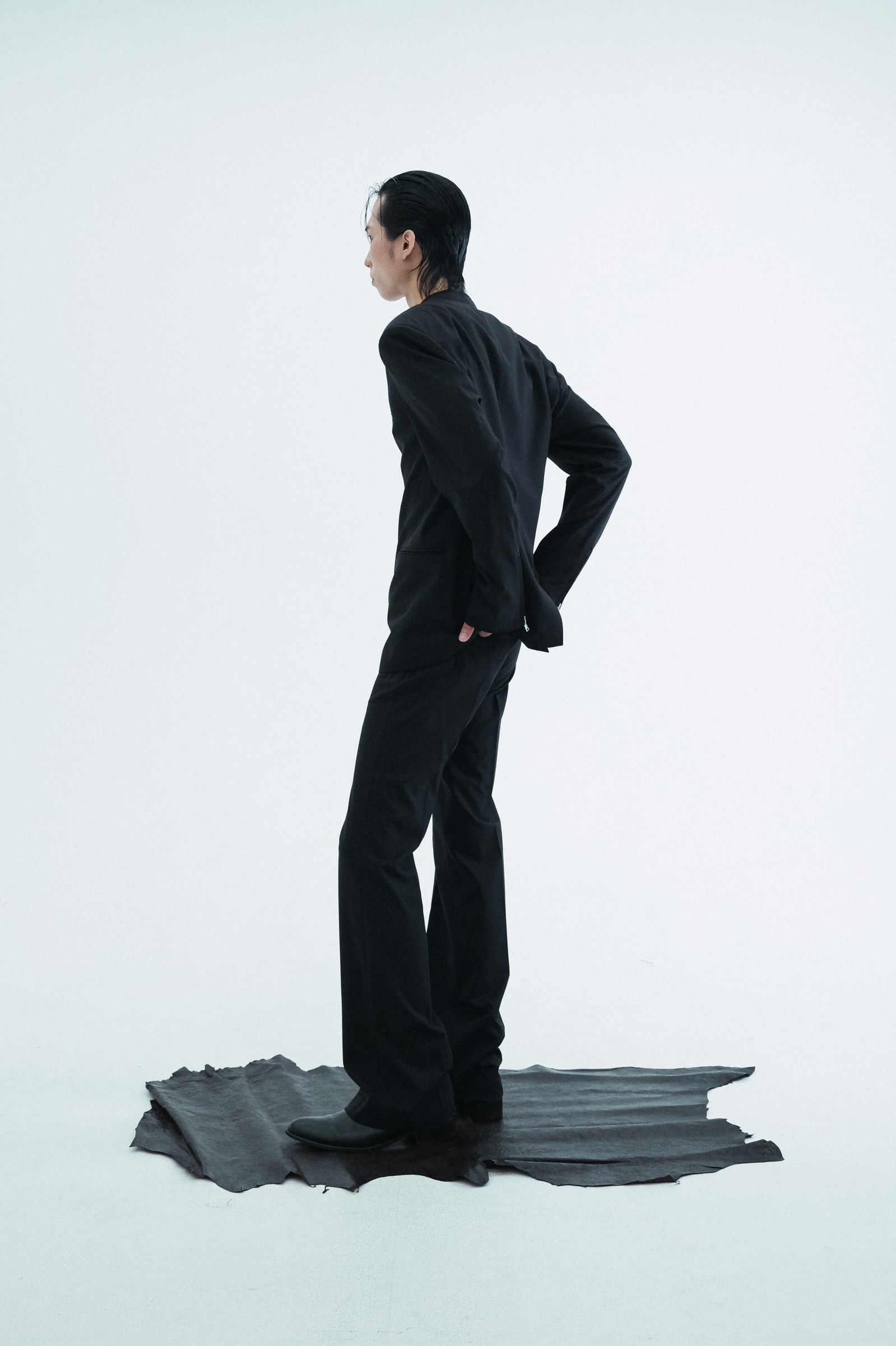 Worsted Slim-Waist Zip-Up Jacket