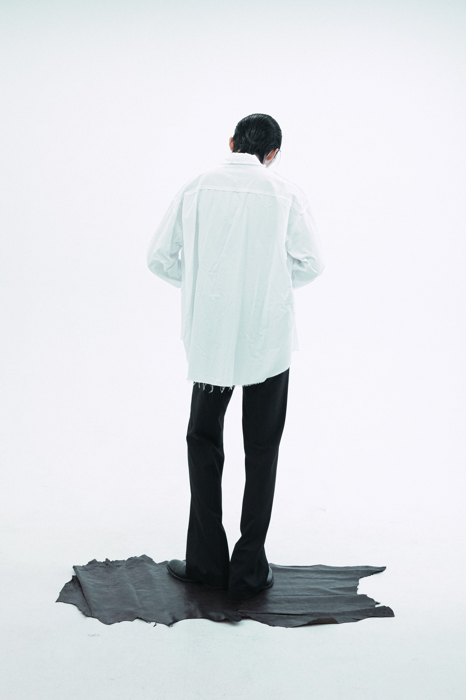 Raw-Edge Oversized Shirt