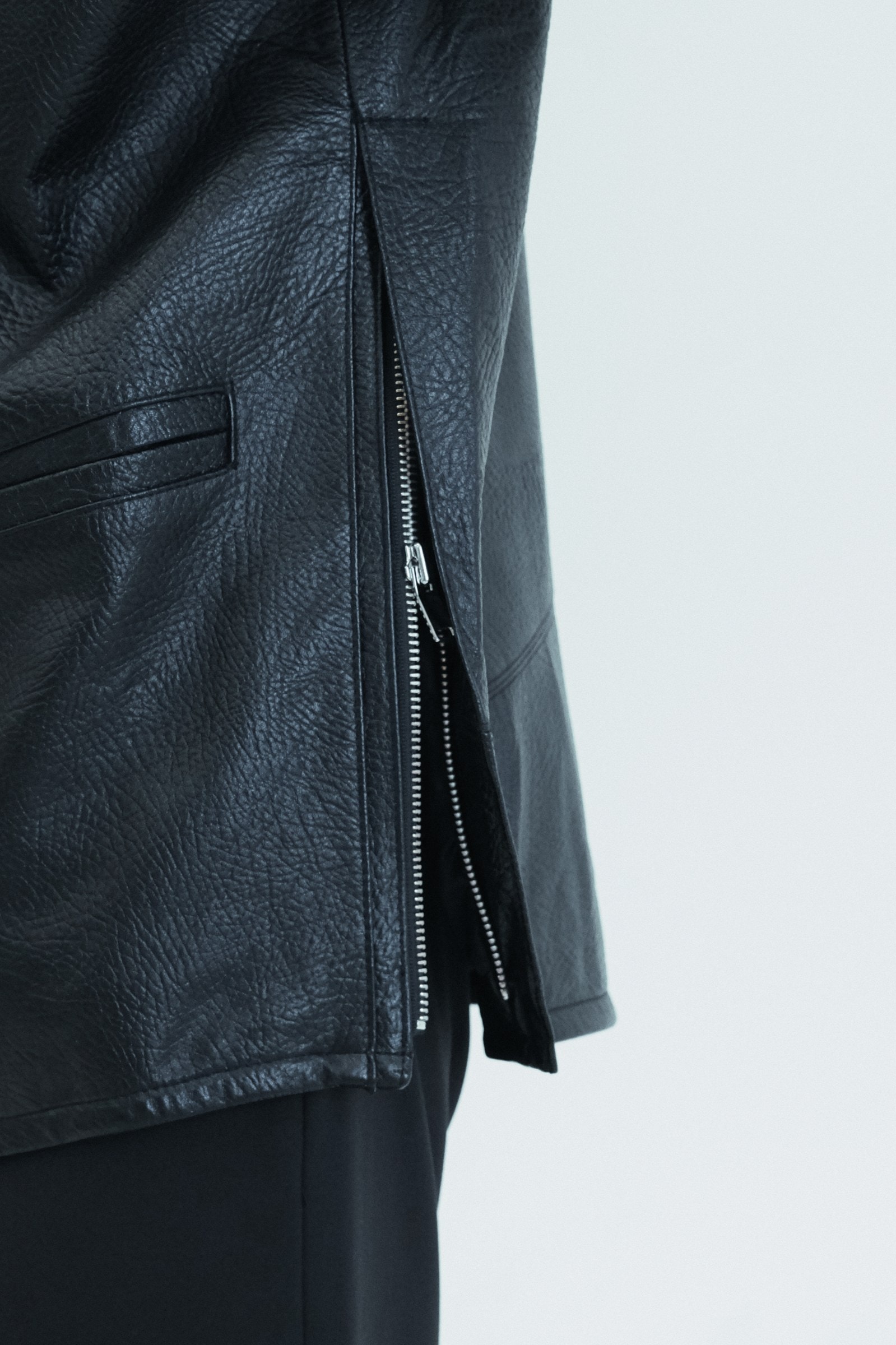 Leather Oversized Jacket