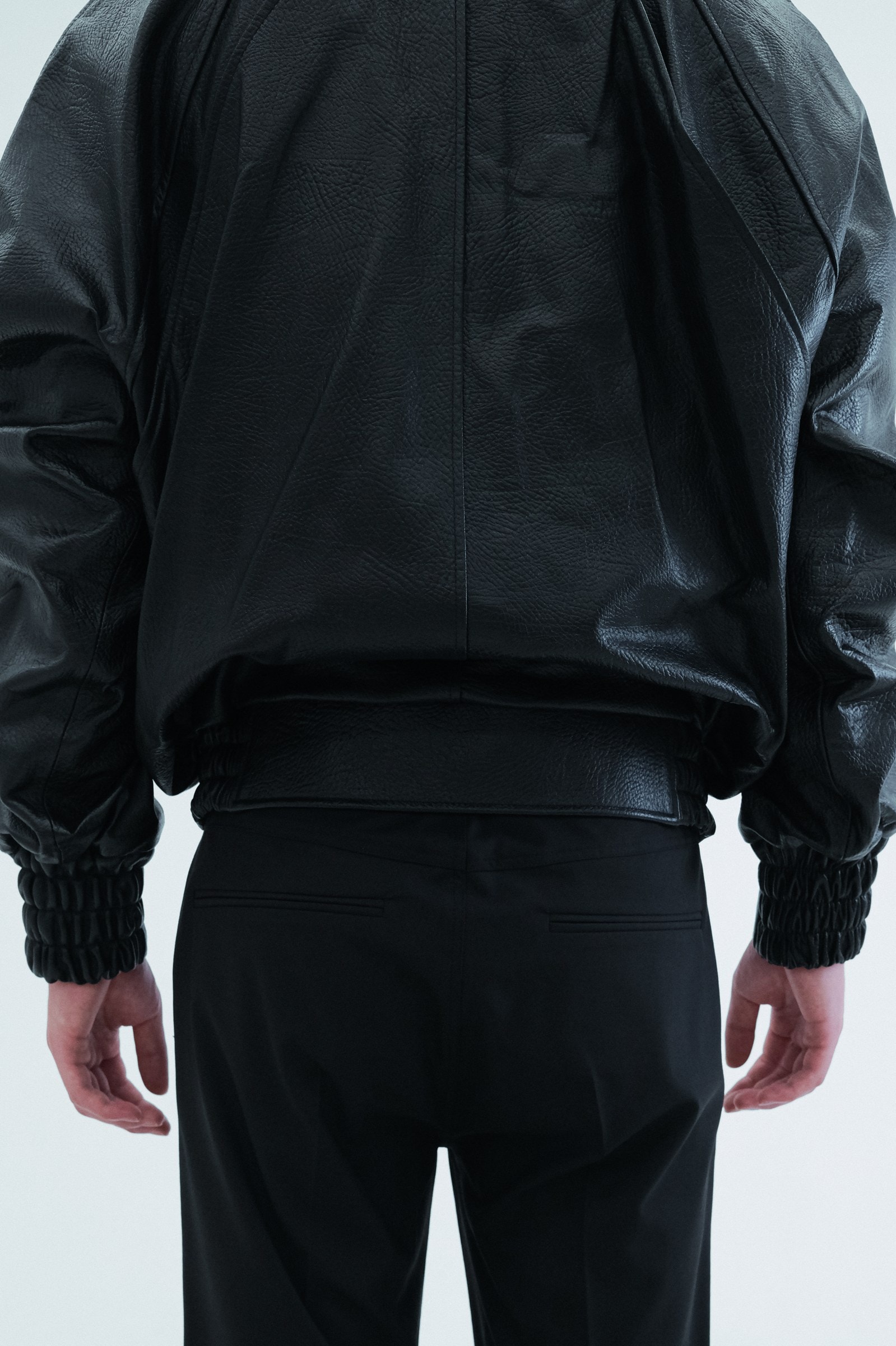 Leather Raglan Oversized Jumper
