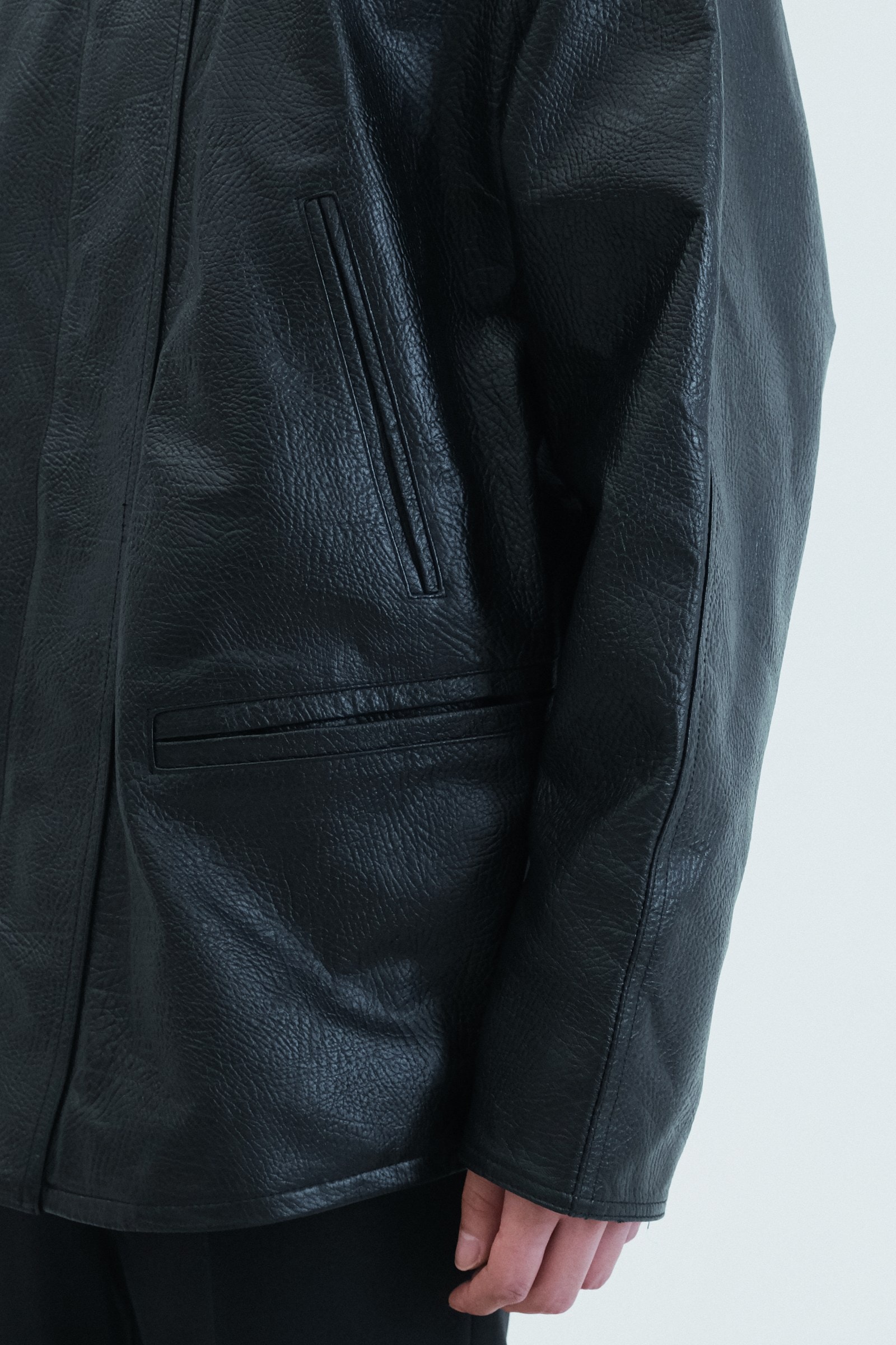 Leather Oversized Jacket