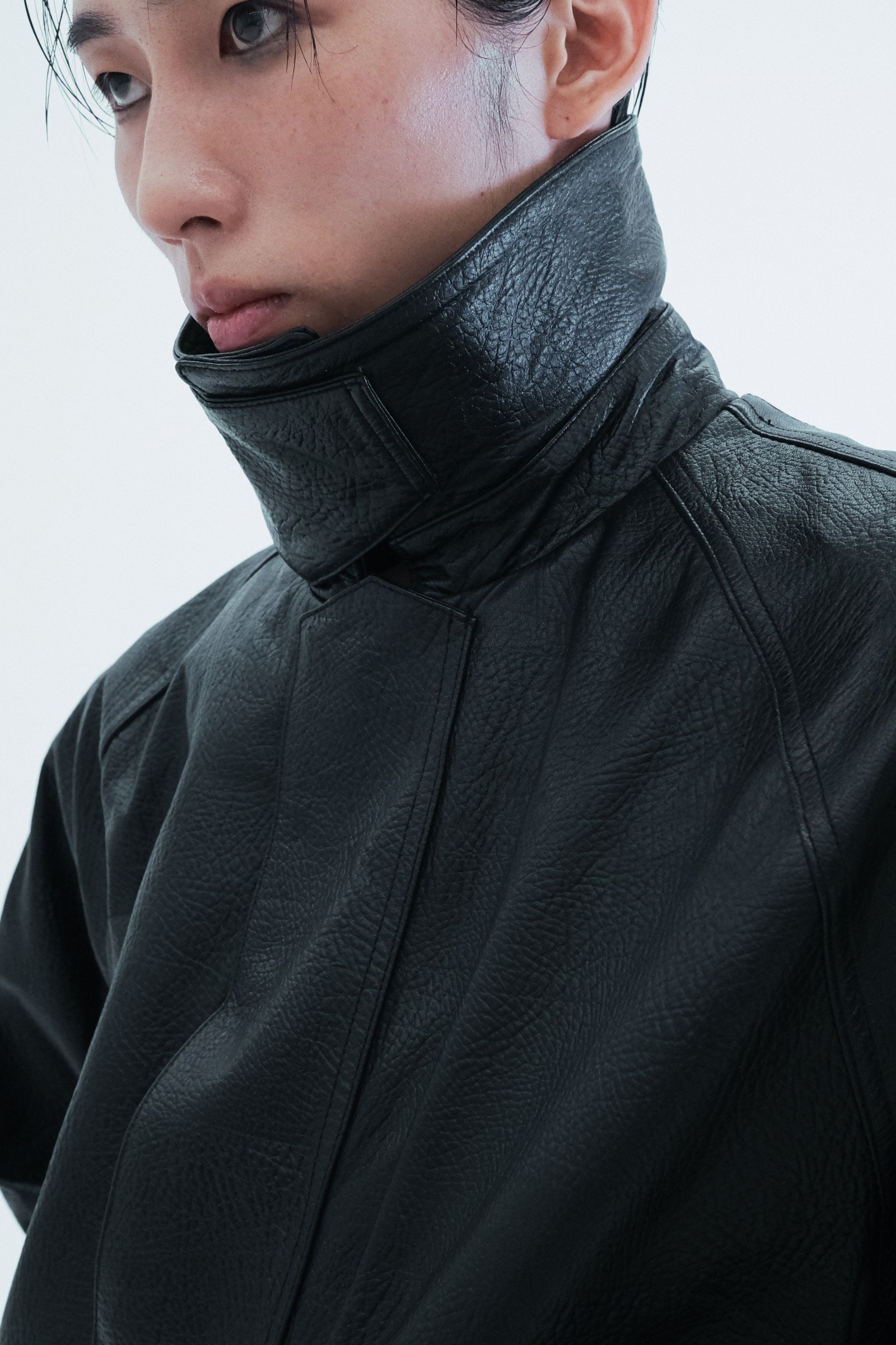 Leather Oversized Jacket