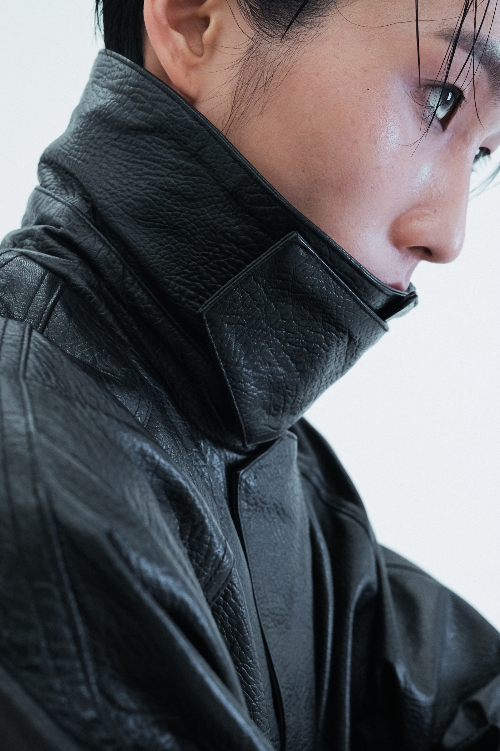 Leather Oversized Jacket