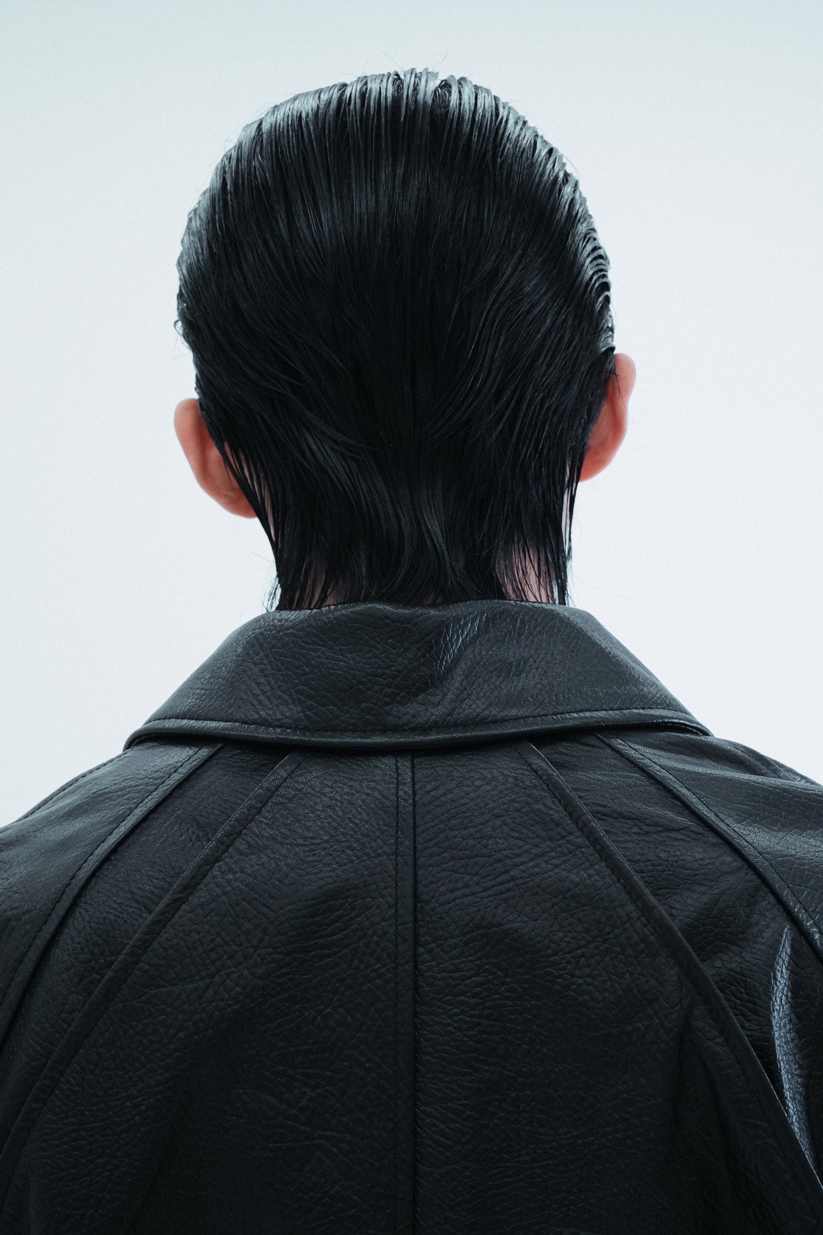 Leather Raglan Oversized Jumper