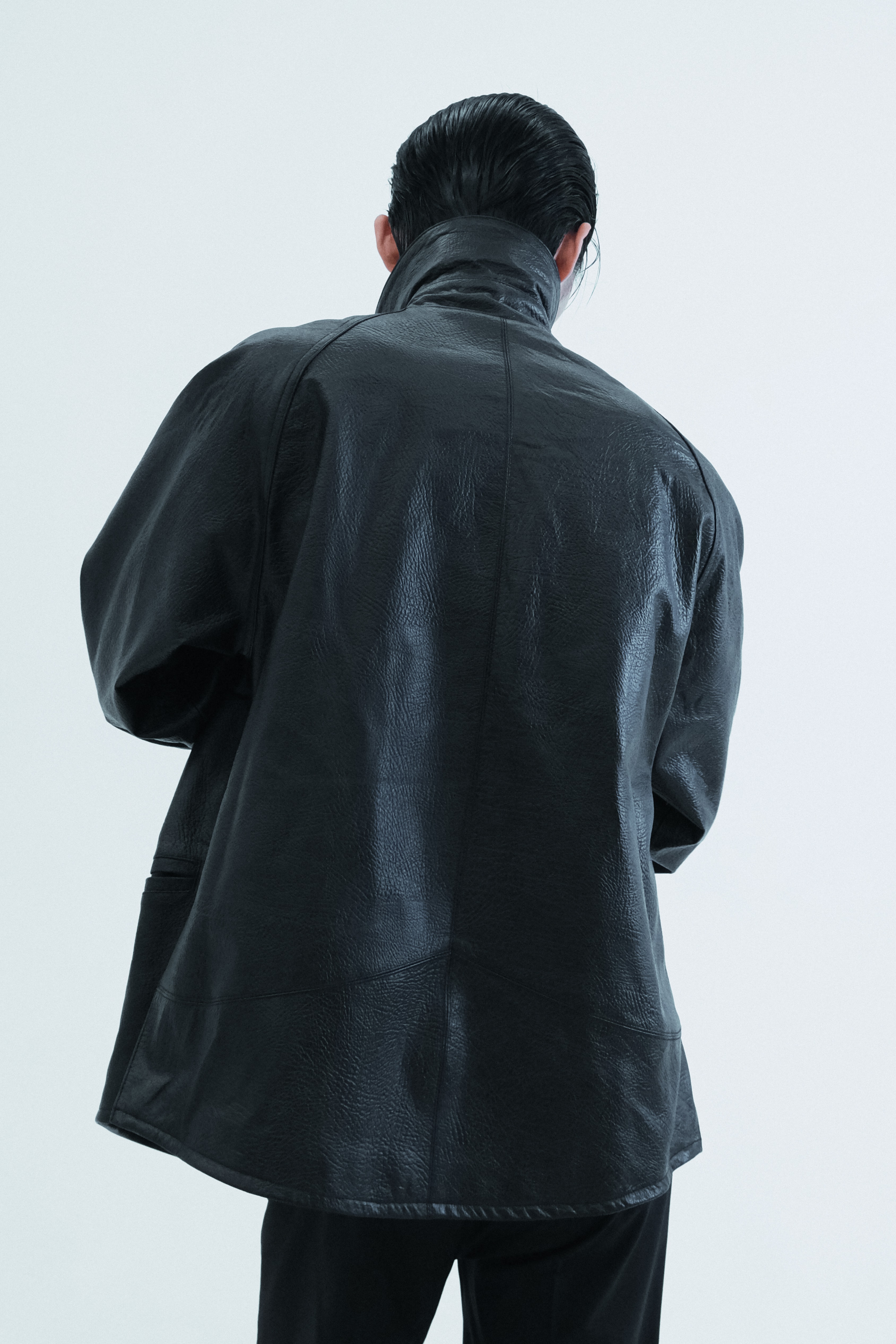 Leather Oversized Jacket