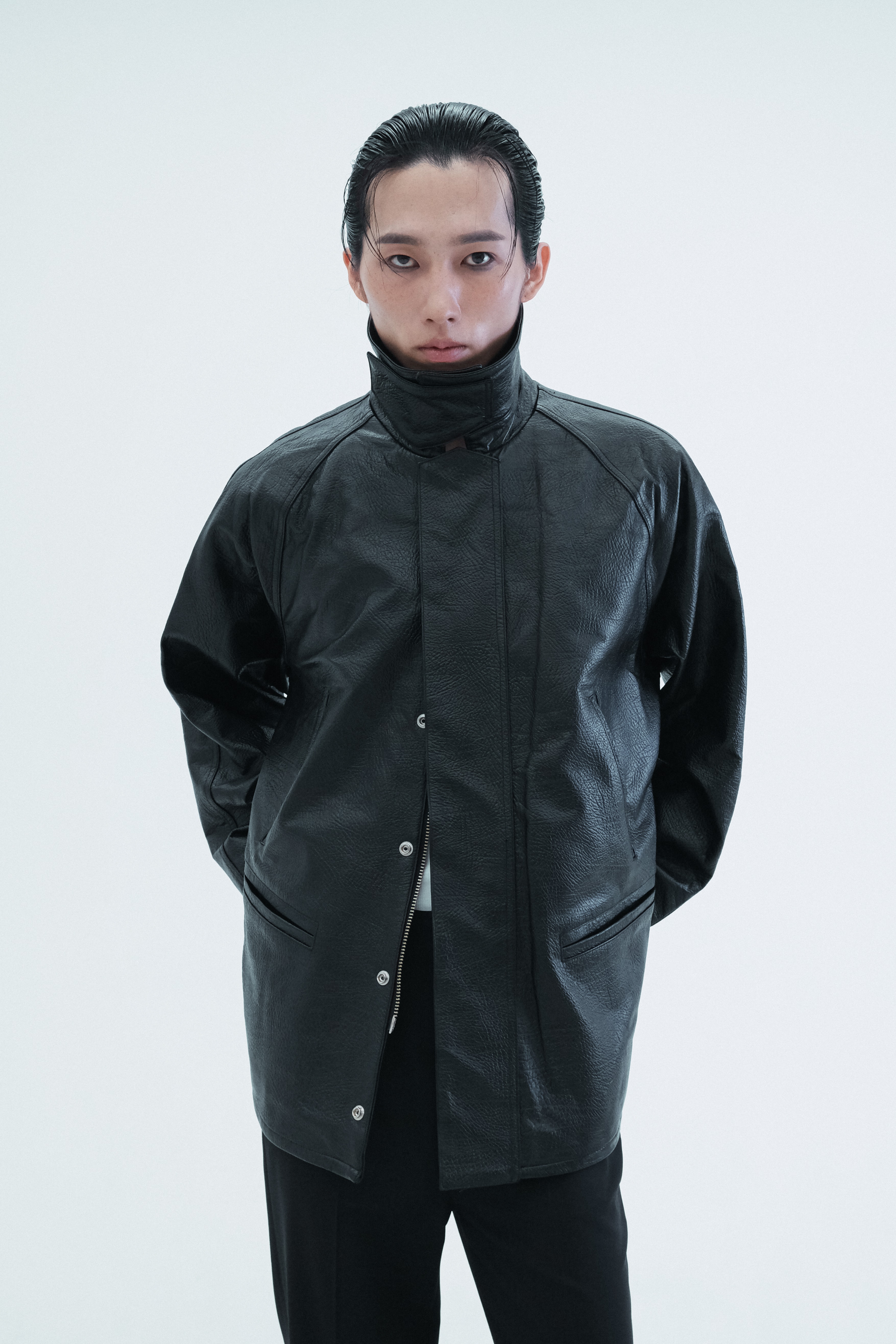 Leather Oversized Jacket