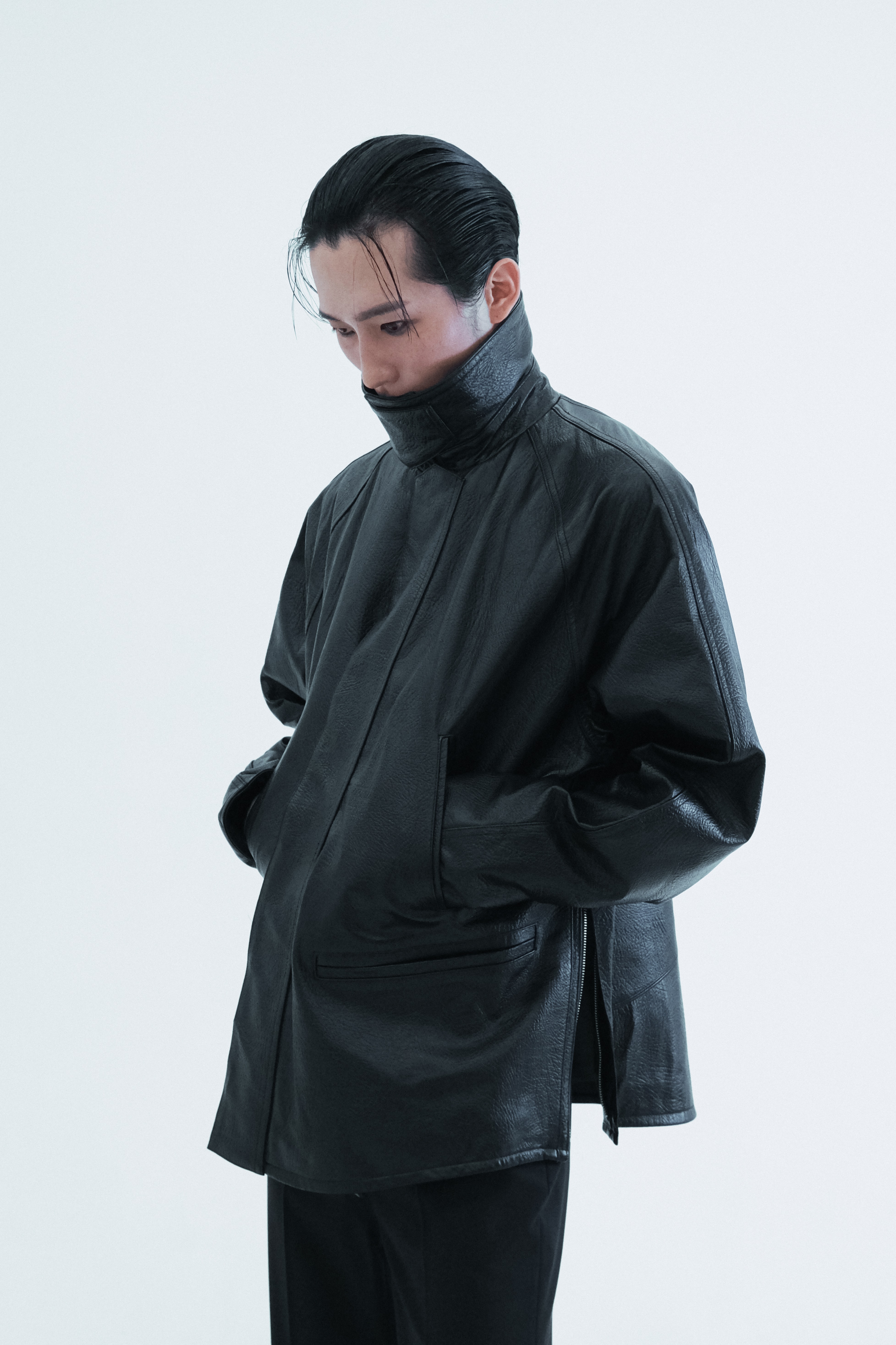 Leather Oversized Jacket