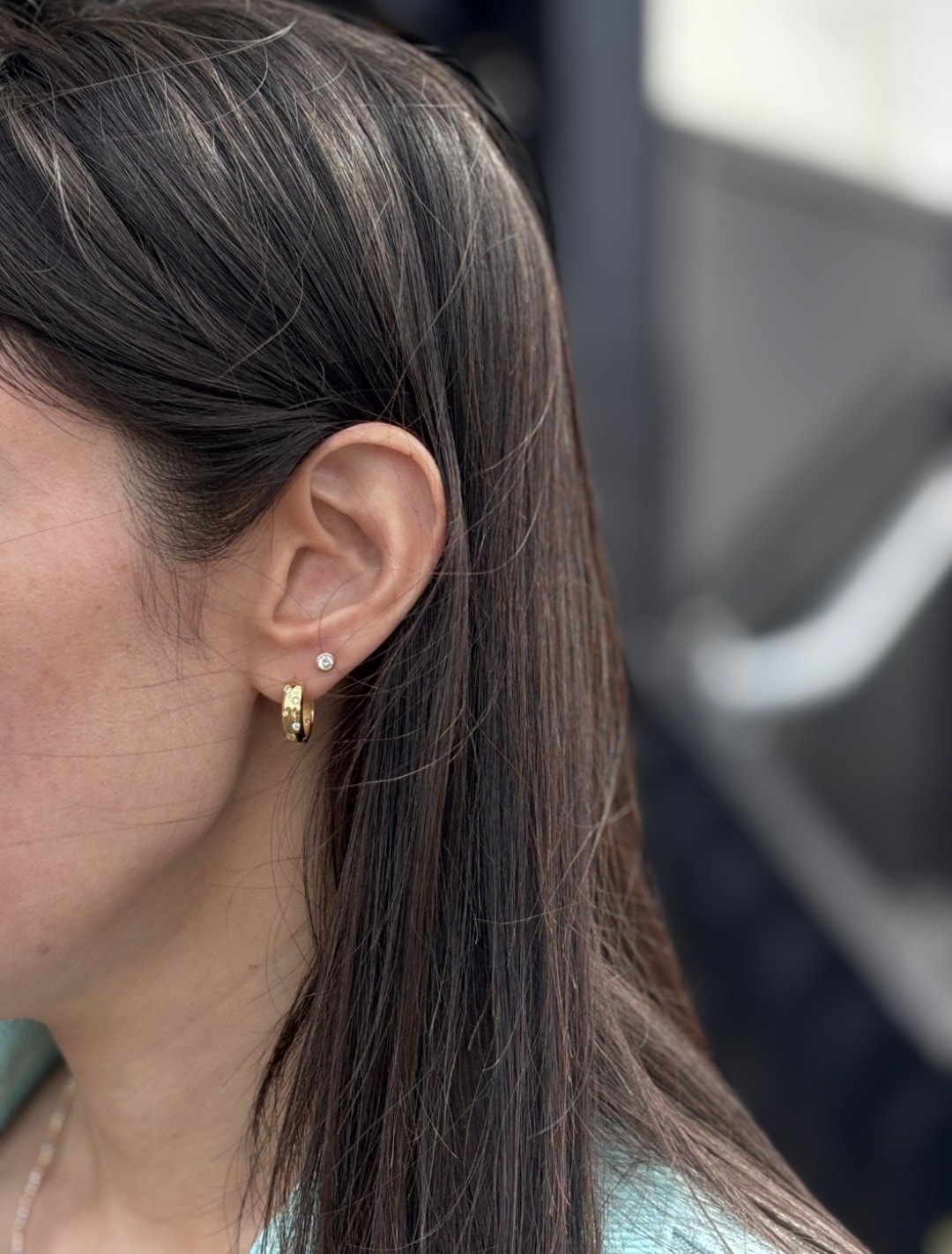 18K 도트 레이어 귀걸이