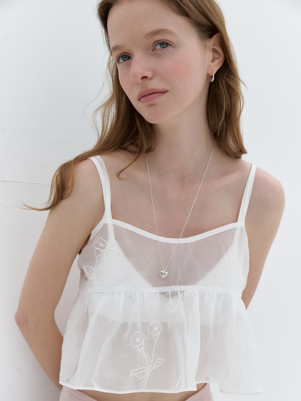 [ver.2] Open Heart Long Necklace
