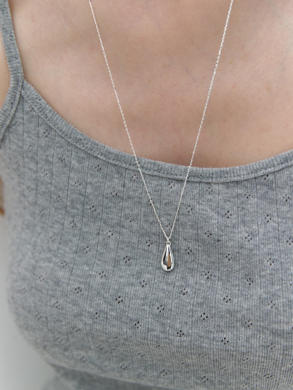 [ver.2] Rain Drop Long Necklace