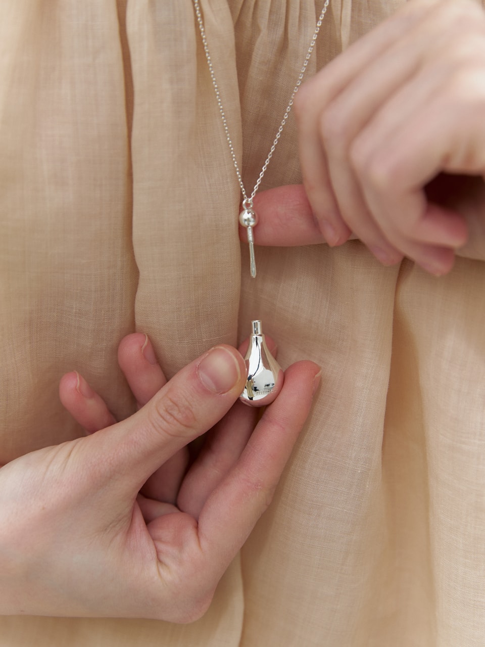 Perfume Bottle Long Necklace