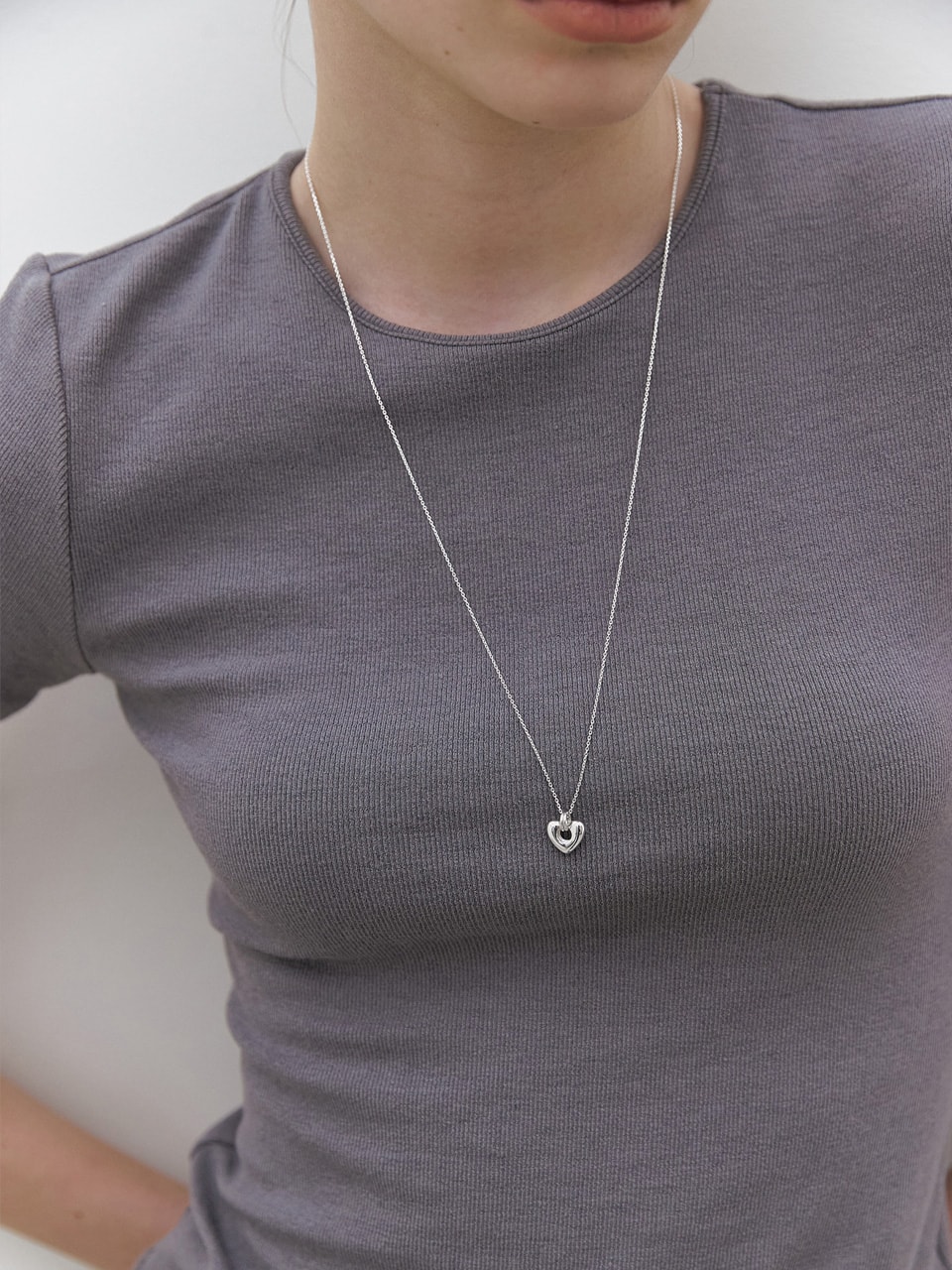 Open Heart Long Necklace