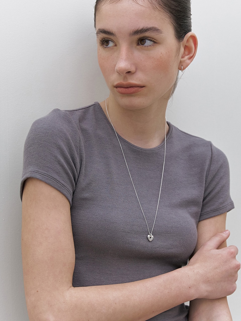 Open Heart Long Necklace