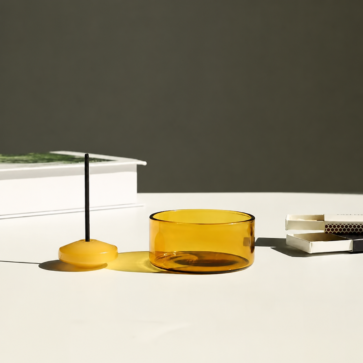 민트다 글라스 인센스 홀더 & 컵 세트  Glass Incense Holder & Cup Set