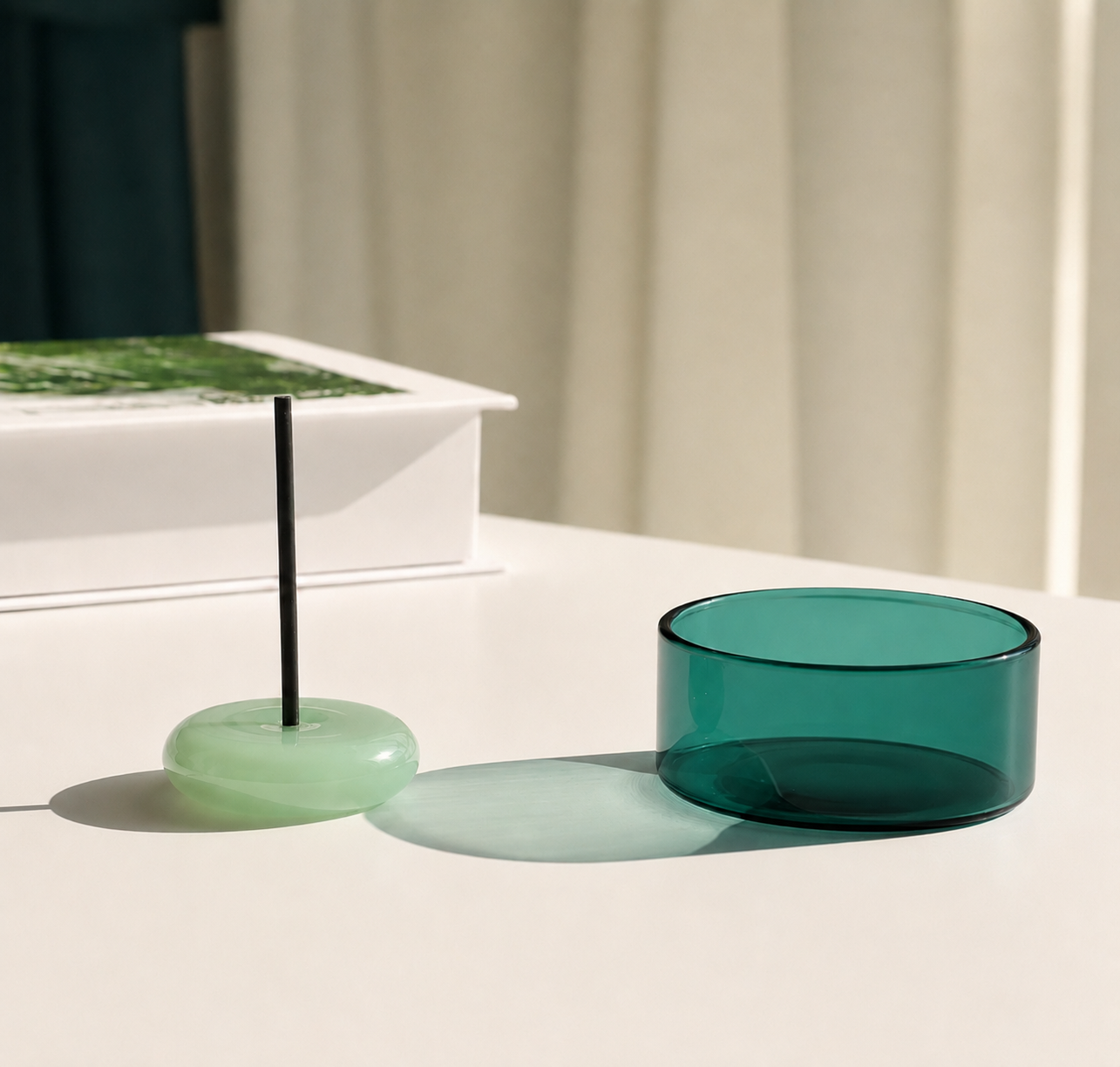 민트다 글라스 인센스 홀더 & 컵 세트  Glass Incense Holder & Cup Set