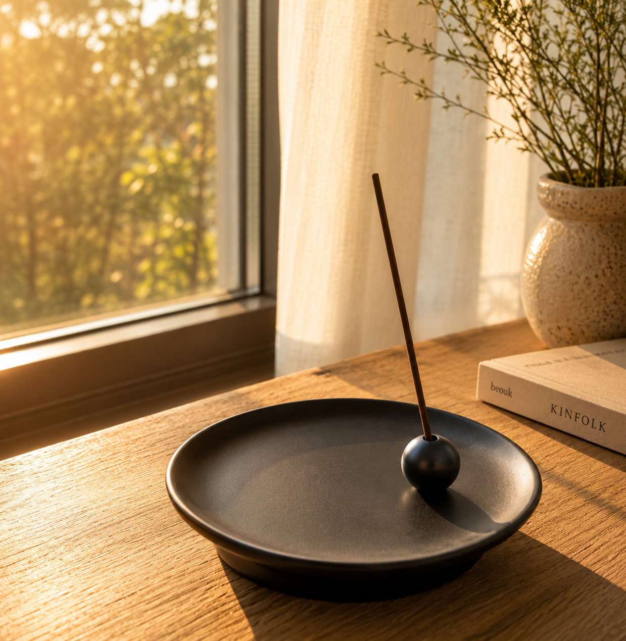 스미타니 볼 인센스 홀더 - 블랙 Sumitani Ball Incense Holder - black