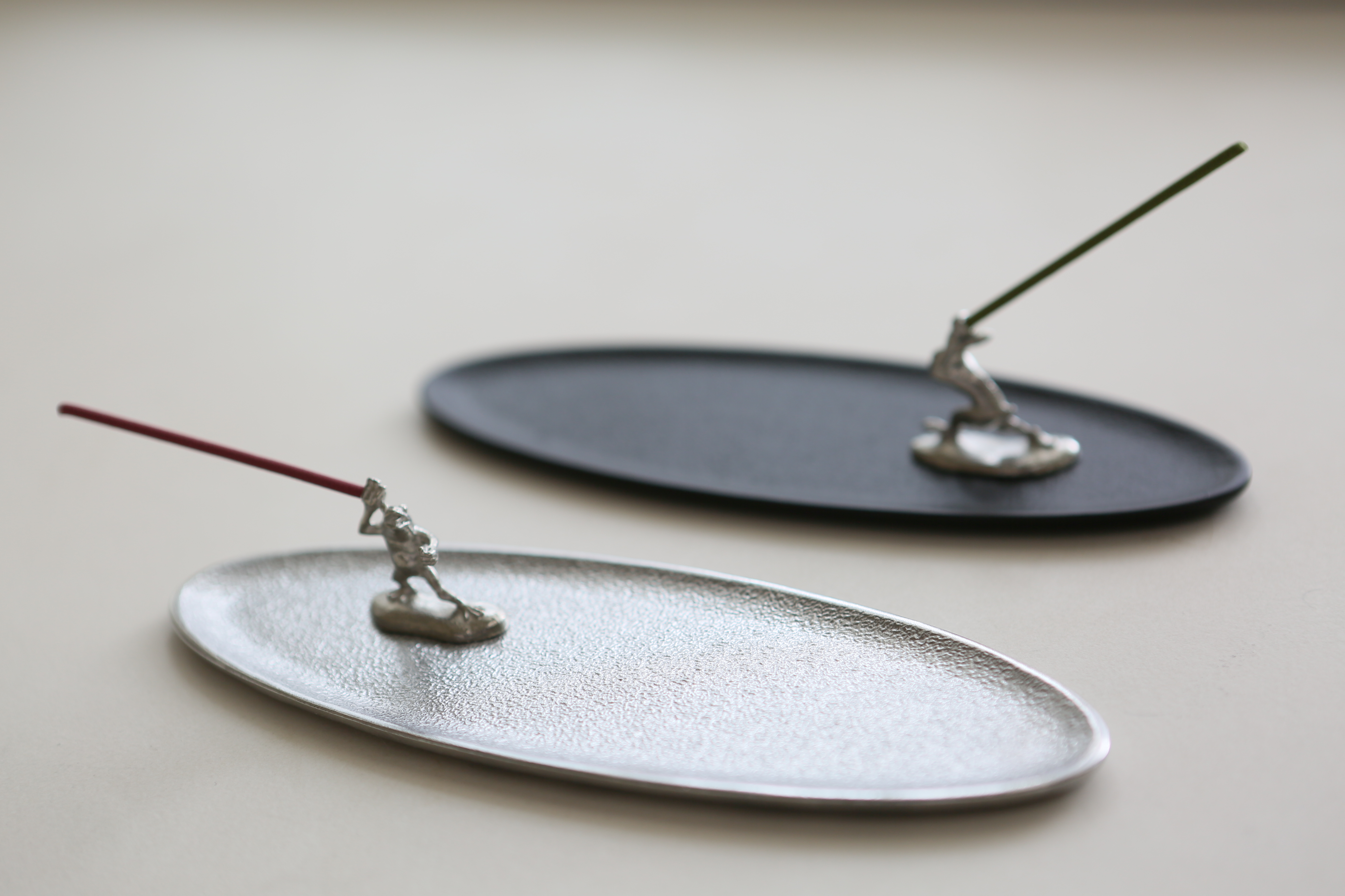 스미타니 오벌 인센스 트레이 실버 Sumitani Oval Incense Tray Silver