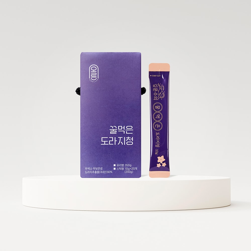 자연의 건강함을 담은 꿀먹은 도라지청 스틱 20개